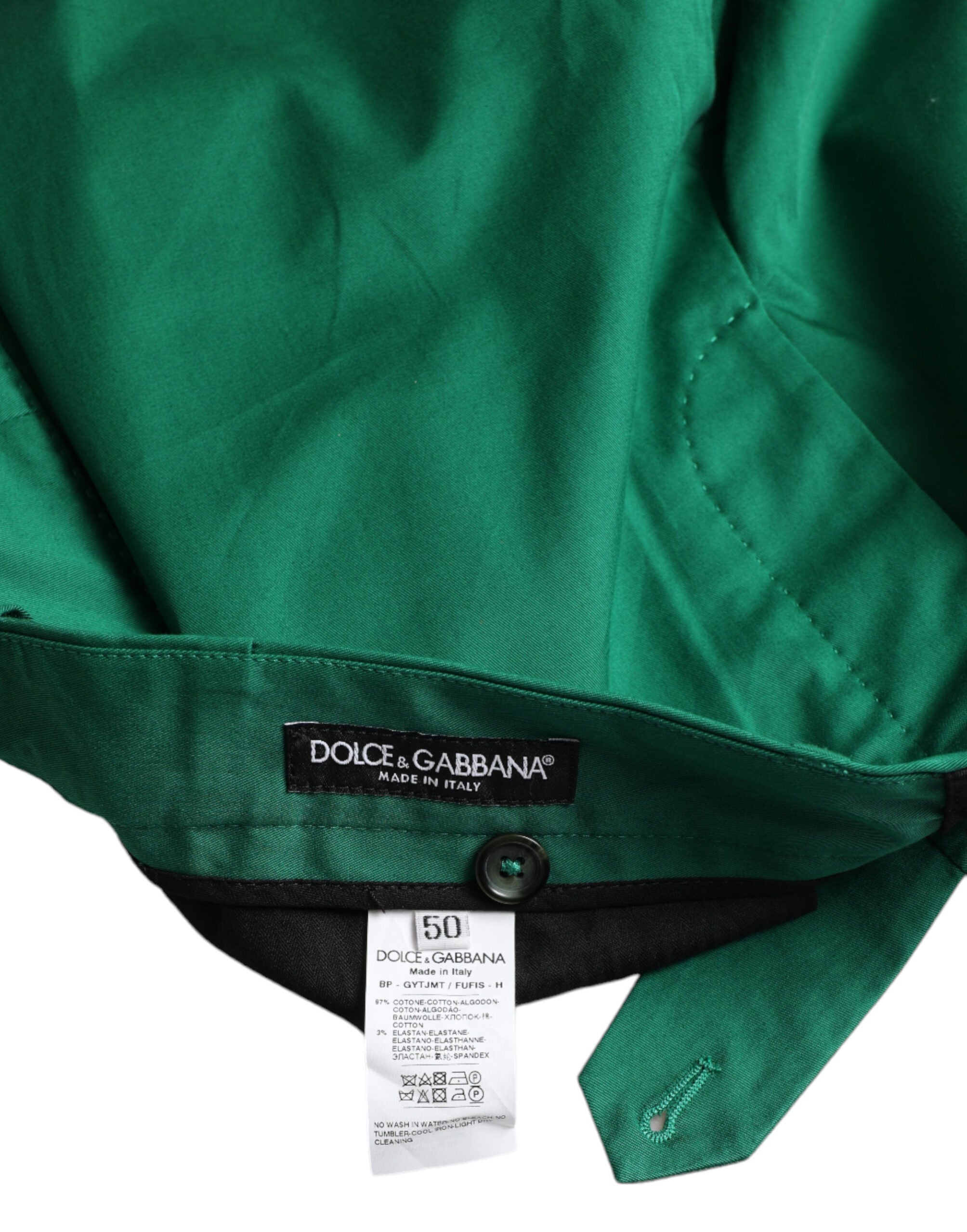 Diepgroene katoenen stretch Bermuda-shorts voor heren