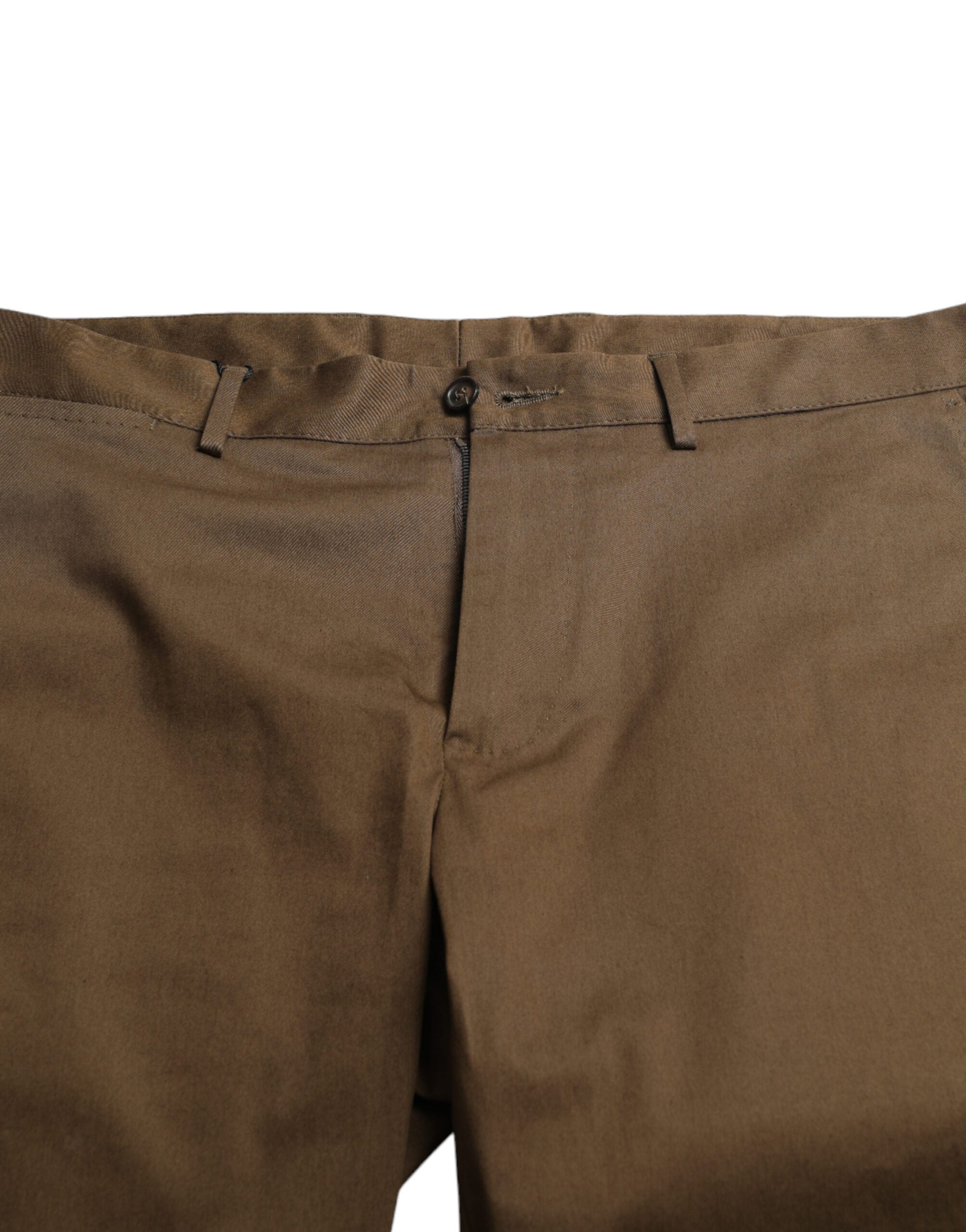 Bruine katoenen stretch Bermuda shorts voor heren