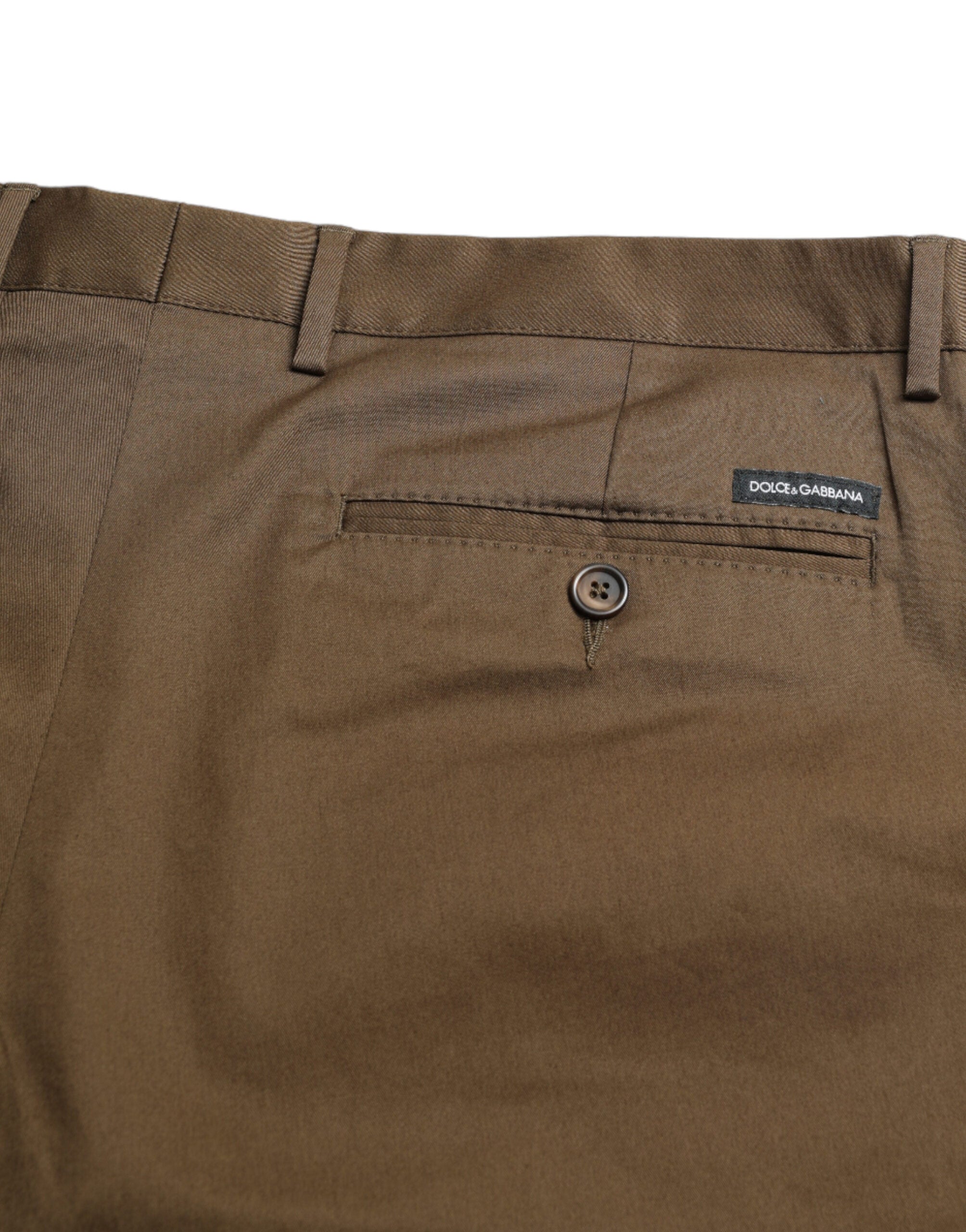 Bruine katoenen stretch Bermuda shorts voor heren