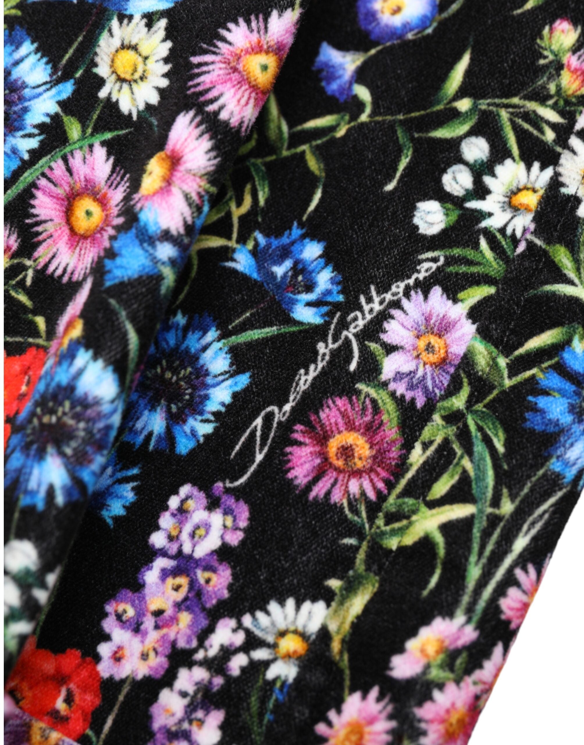 Zwarte bloemen hoge taille hotpants shorts