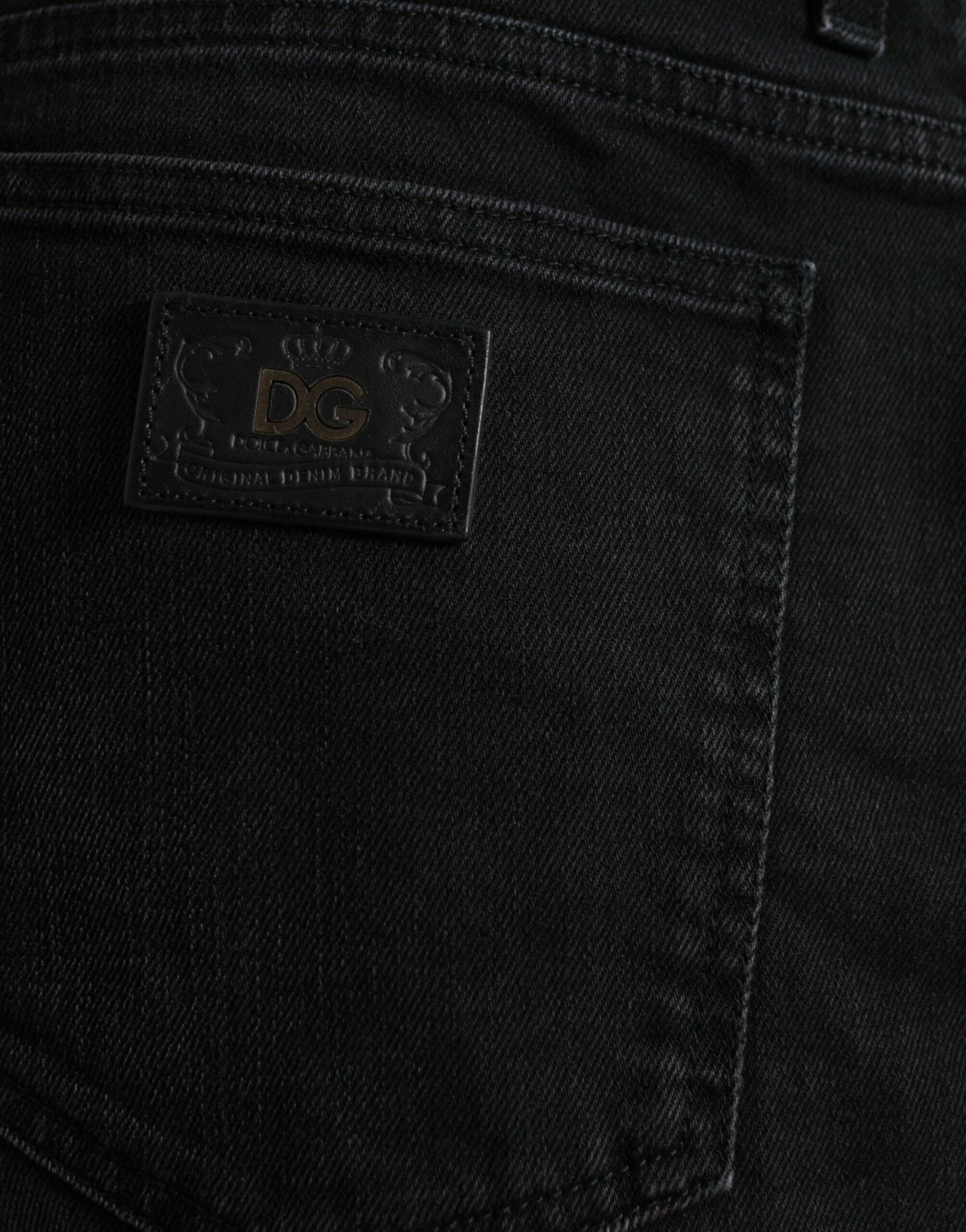 Zwarte katoenen stretch Bermuda denim shorts