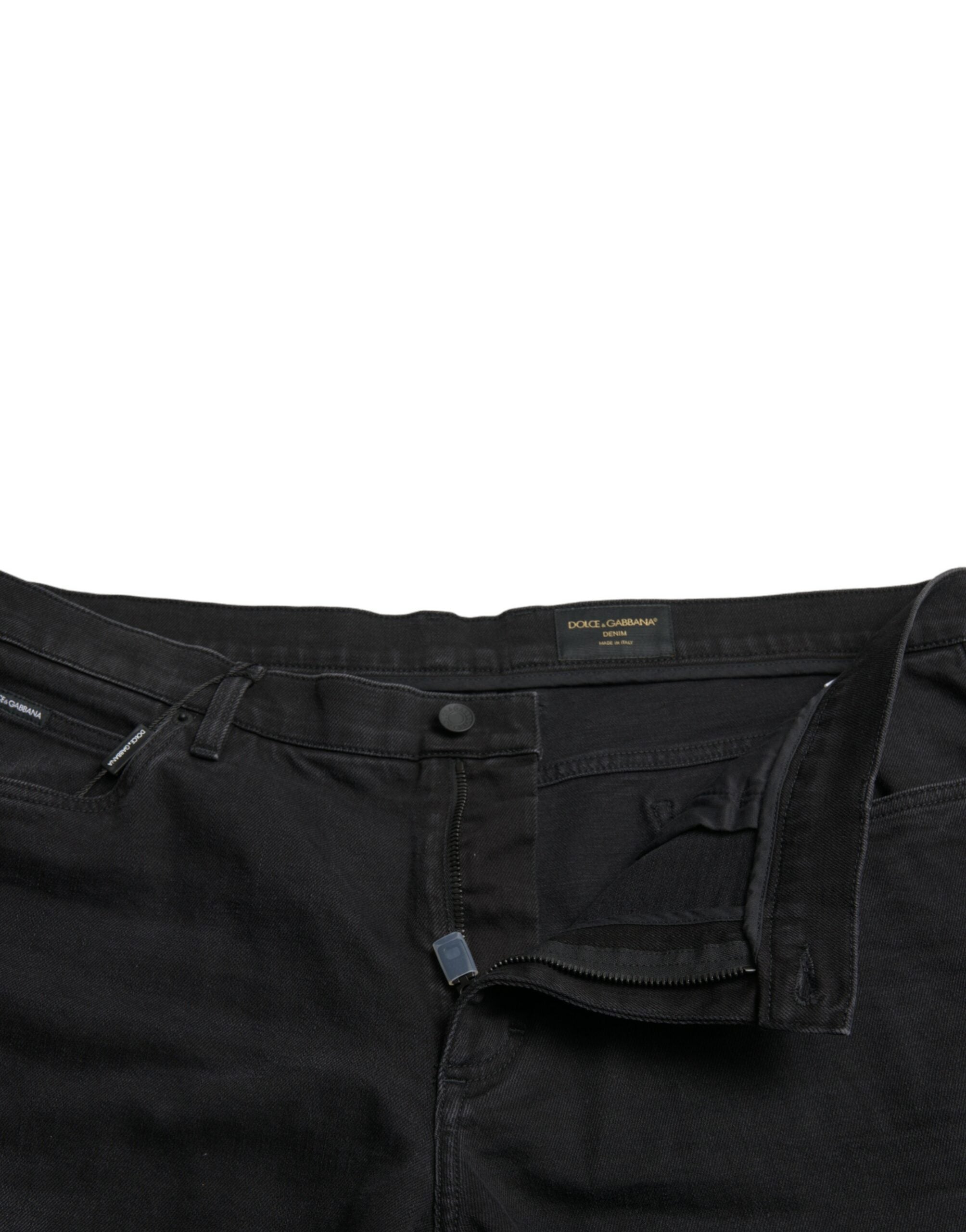 Zwarte katoenen stretch Bermuda denim shorts