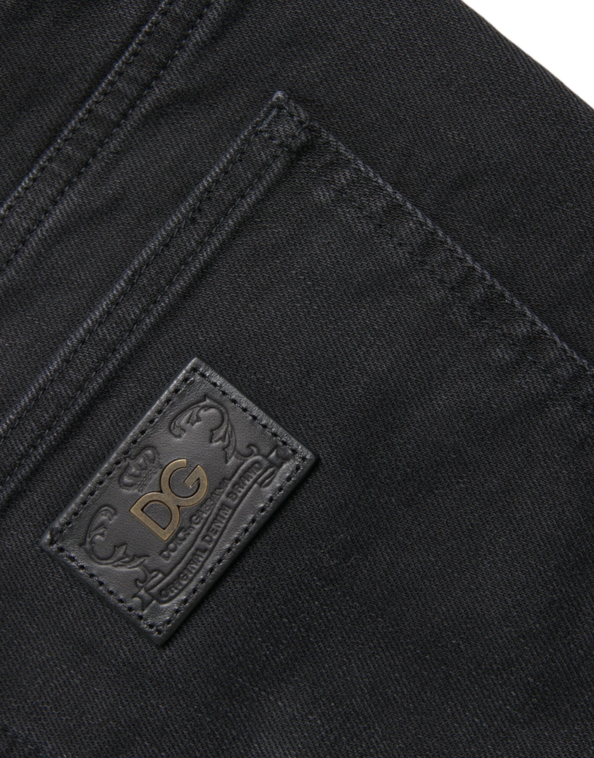 Zwarte katoenen stretch Bermuda denim shorts