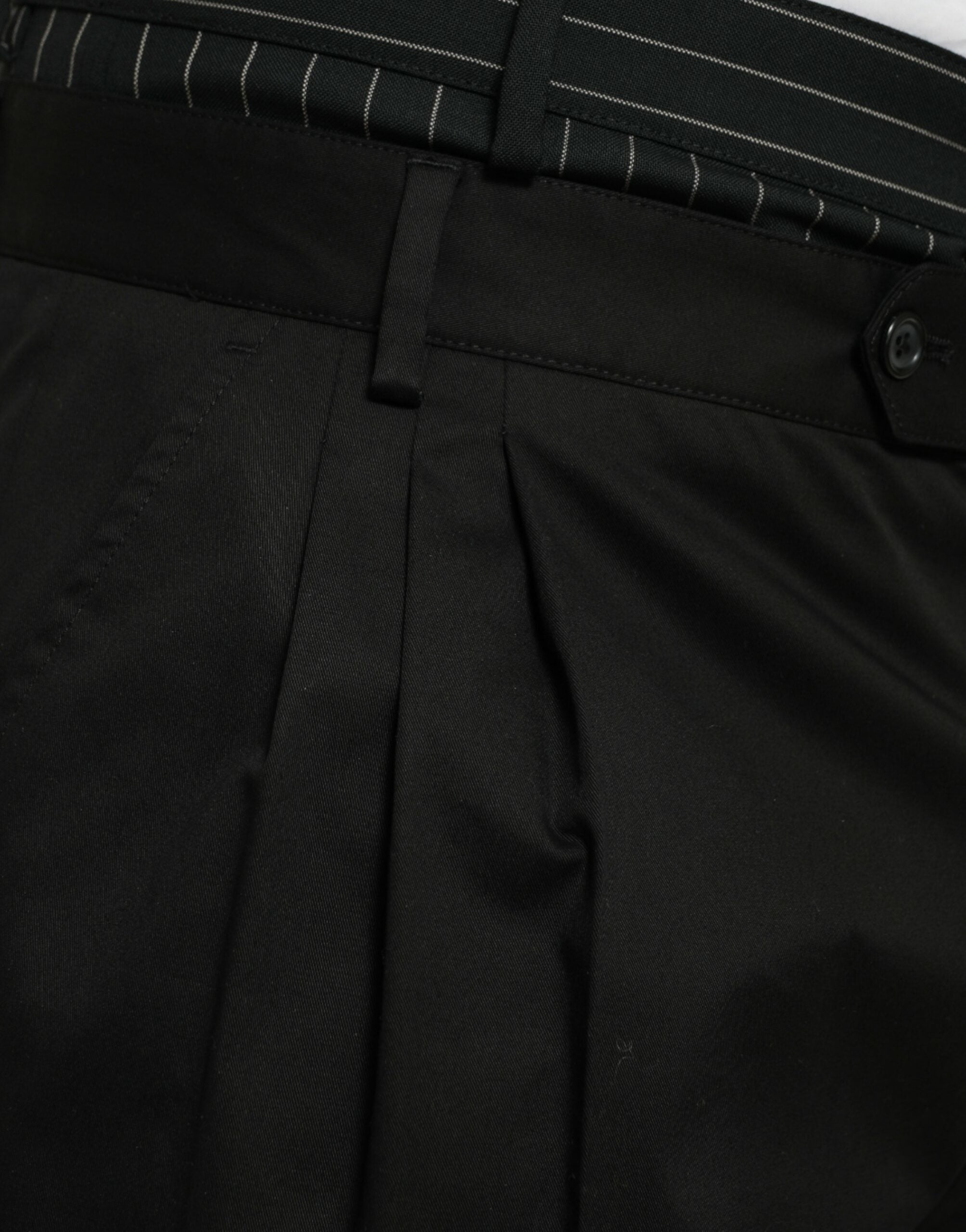 Zwarte katoenen stretch cargo bermudashorts