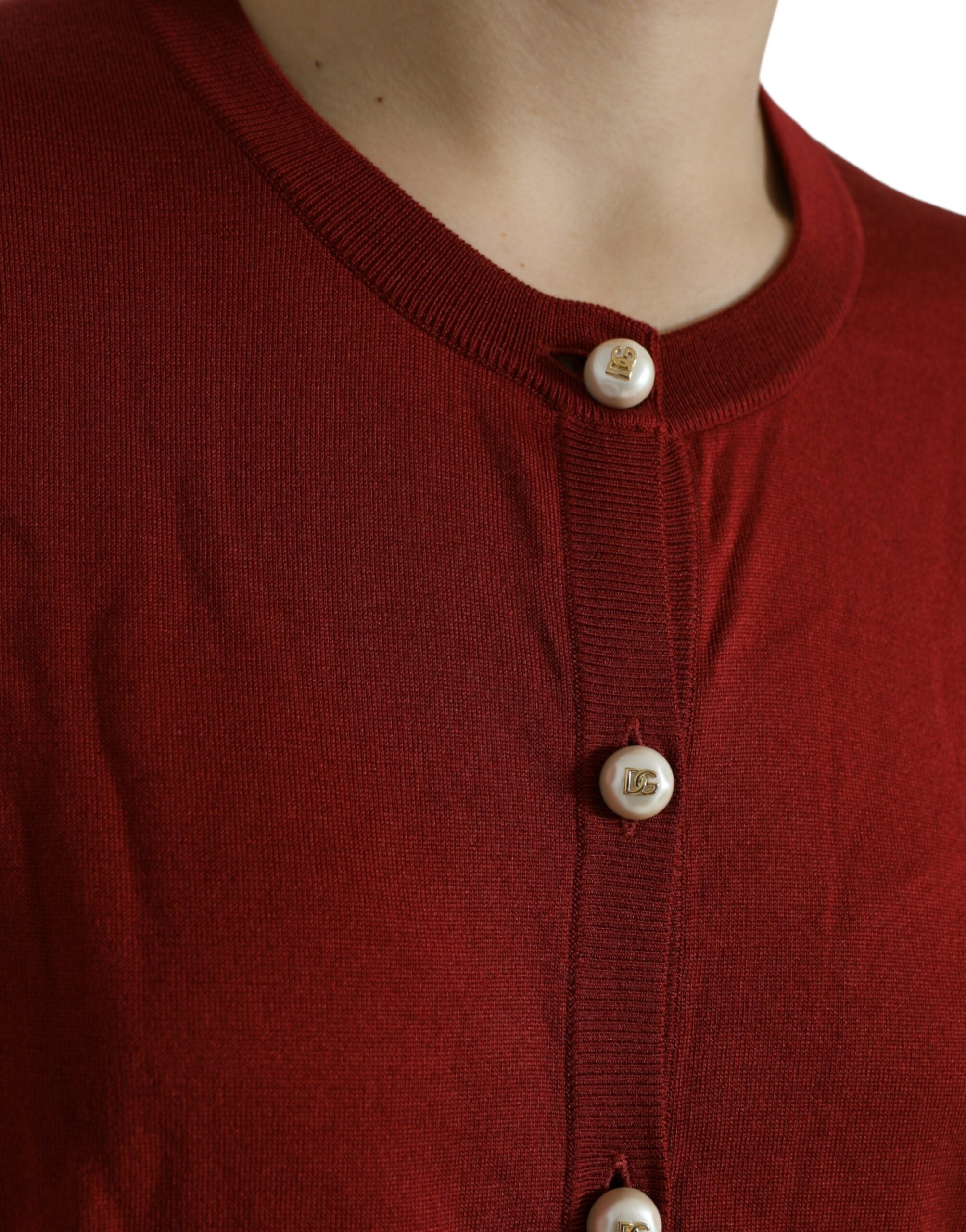 Veelkleurige Cardigan Color Block Zijden Ronde Hals Trui