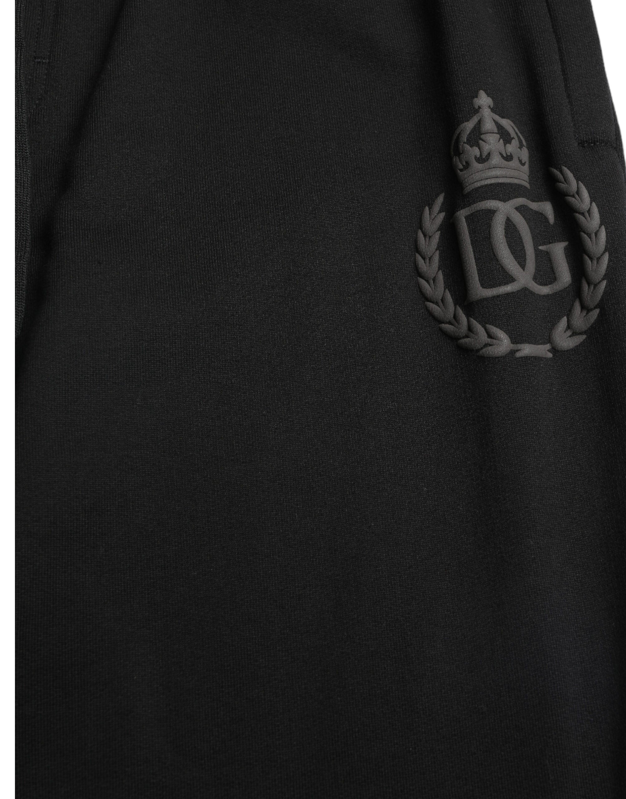 Zwarte DG Logo Skinny Jogger Sweatpants Broek