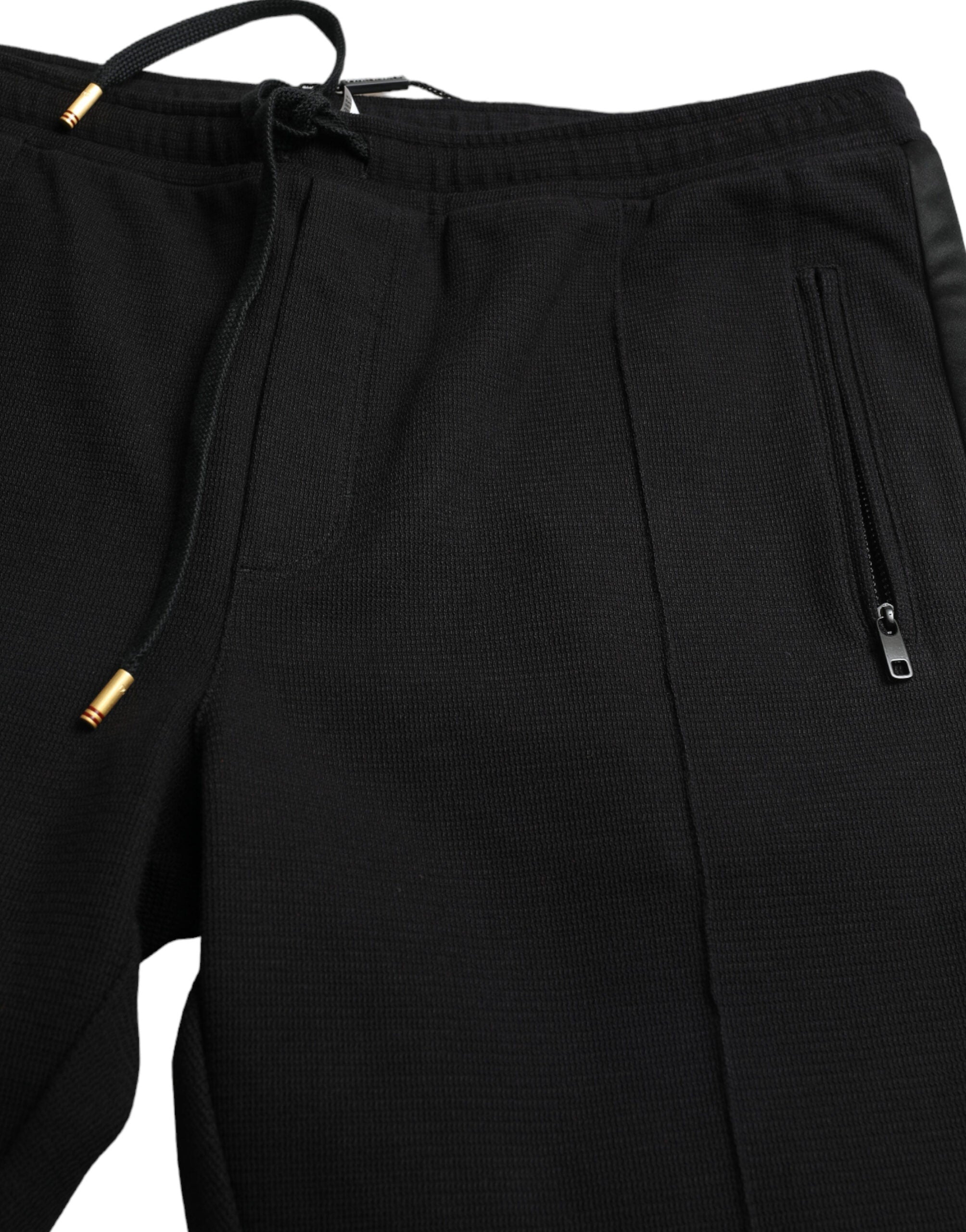 Zwarte katoenen skinny joggingbroek