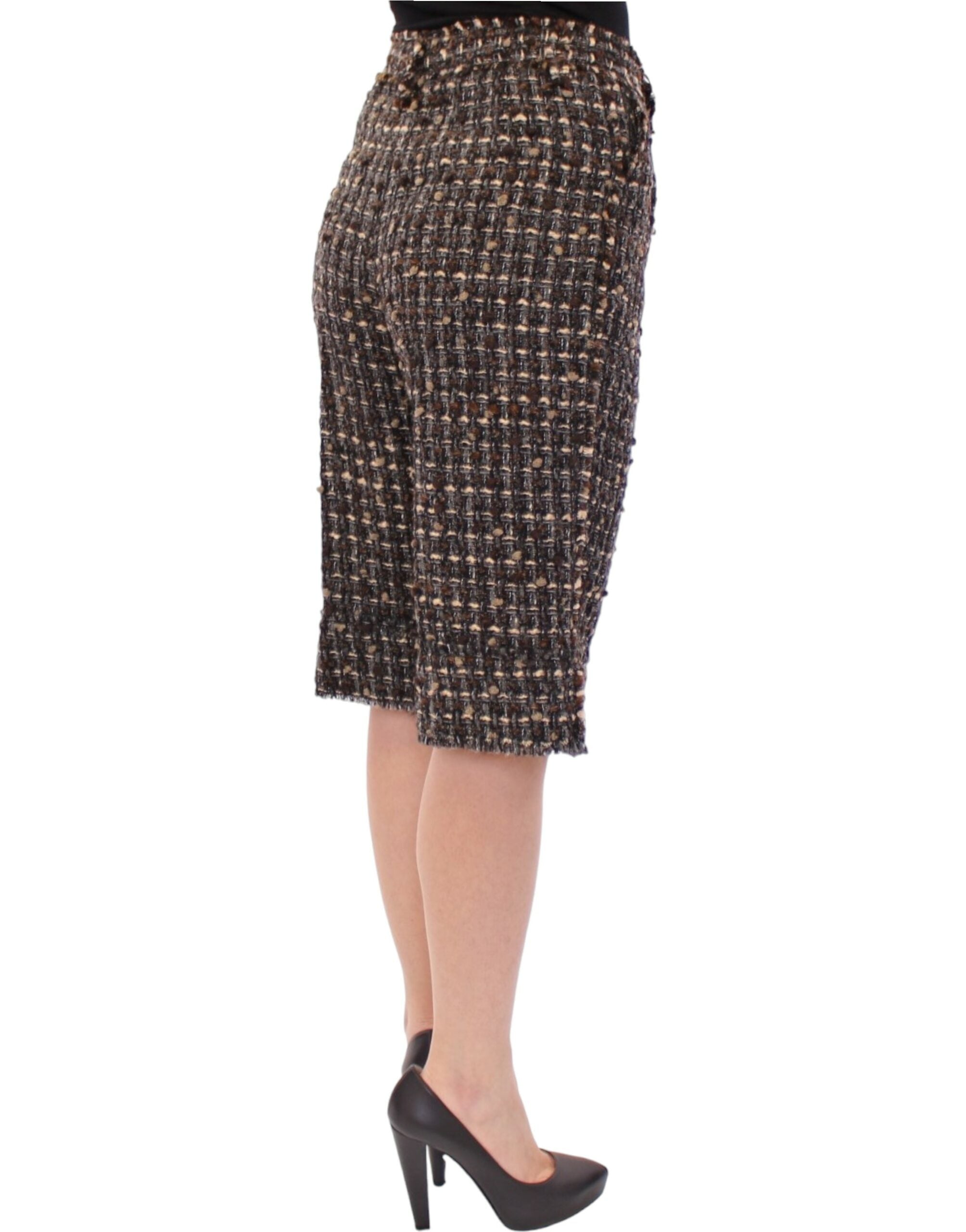 Multicolor wollen korte broek