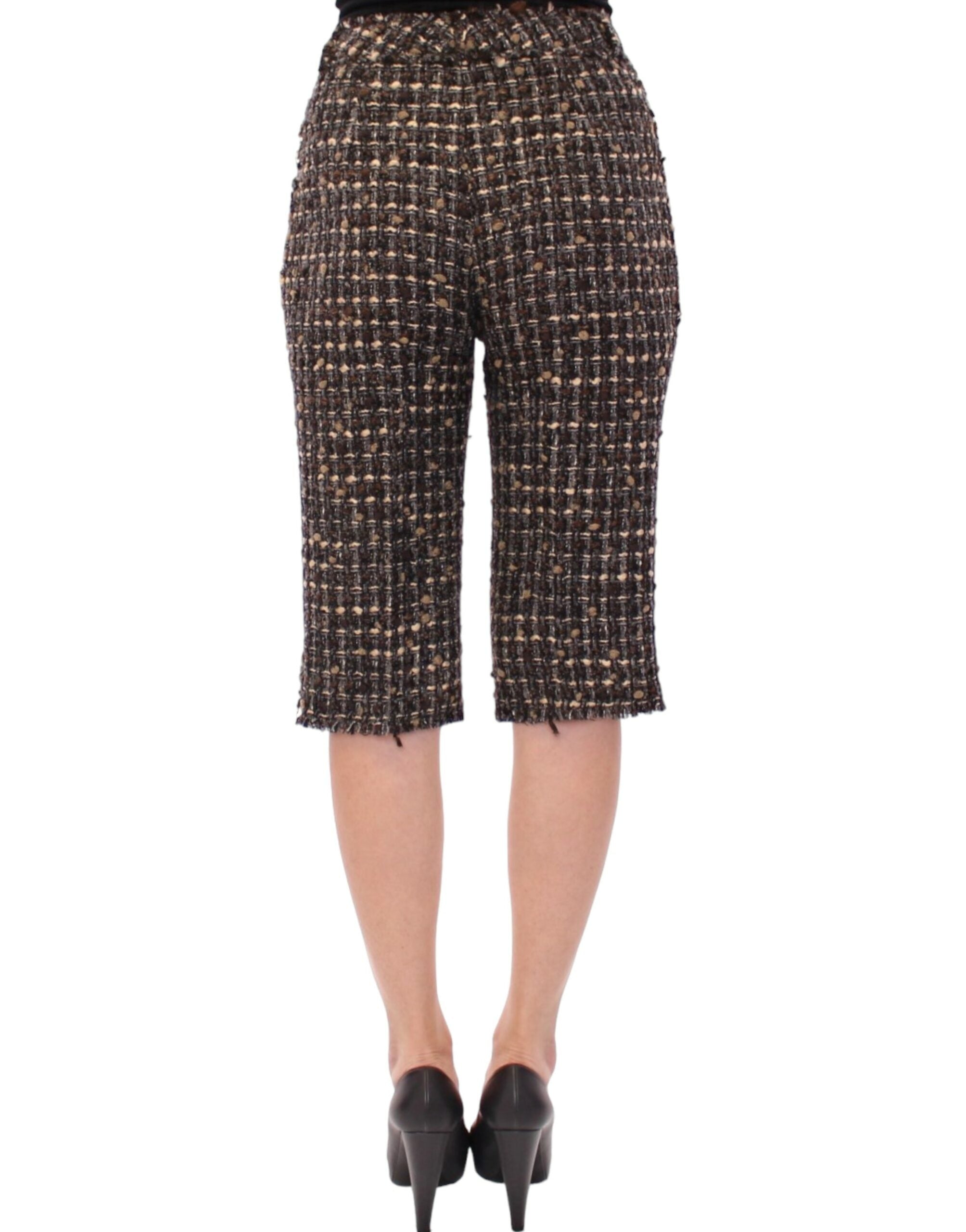 Multicolor wollen shorts broek