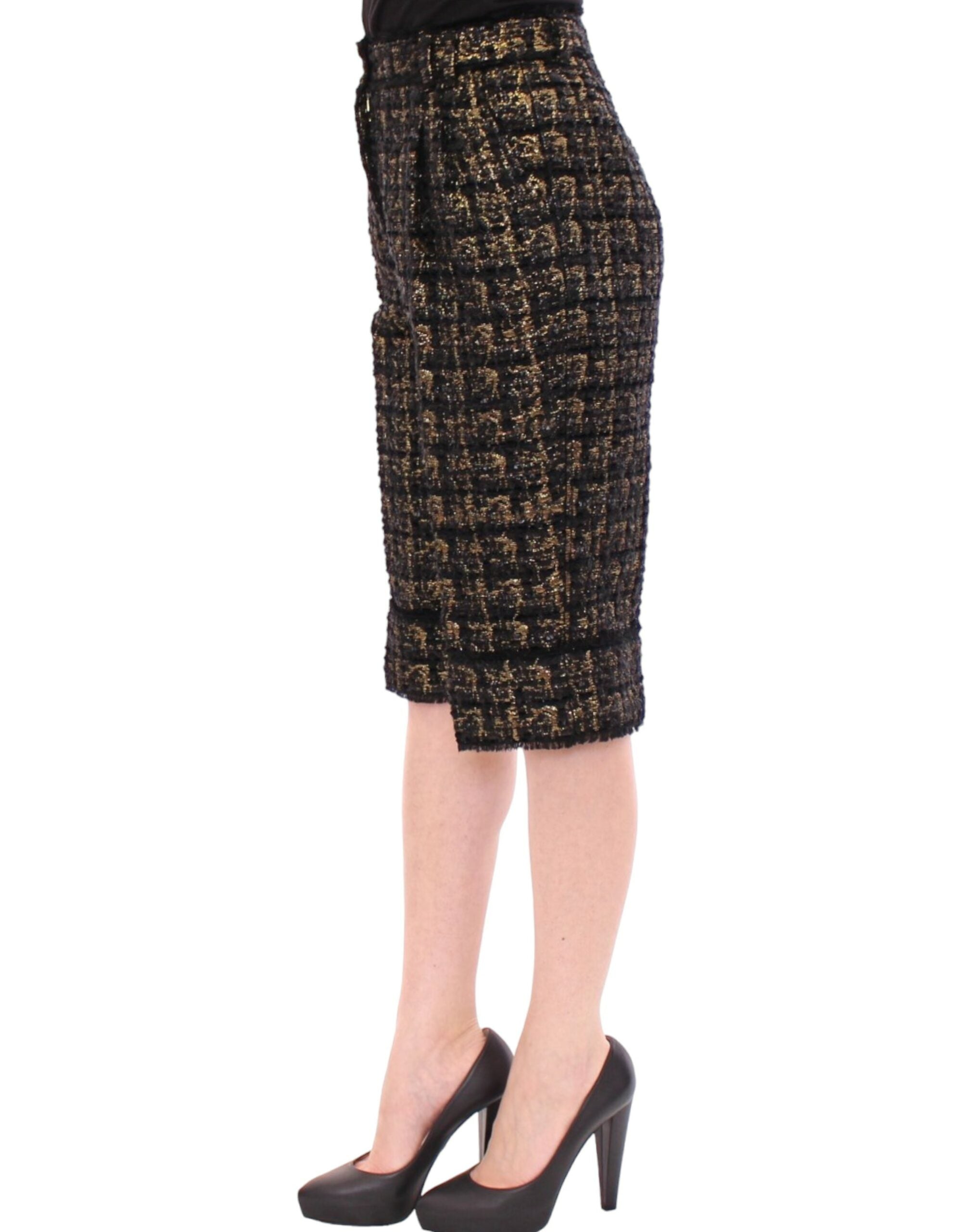 Zwarte stoffen korte broek