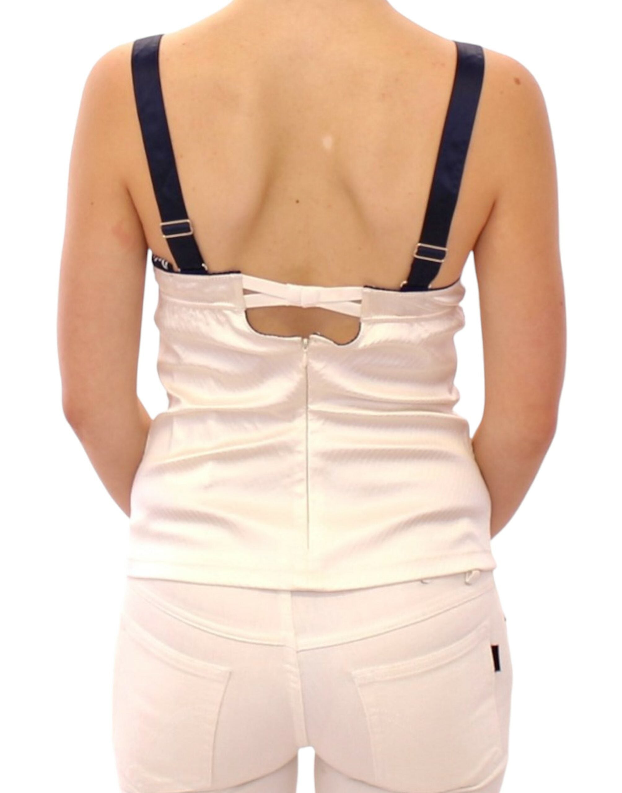 Witte tanktop met zeemansmotief