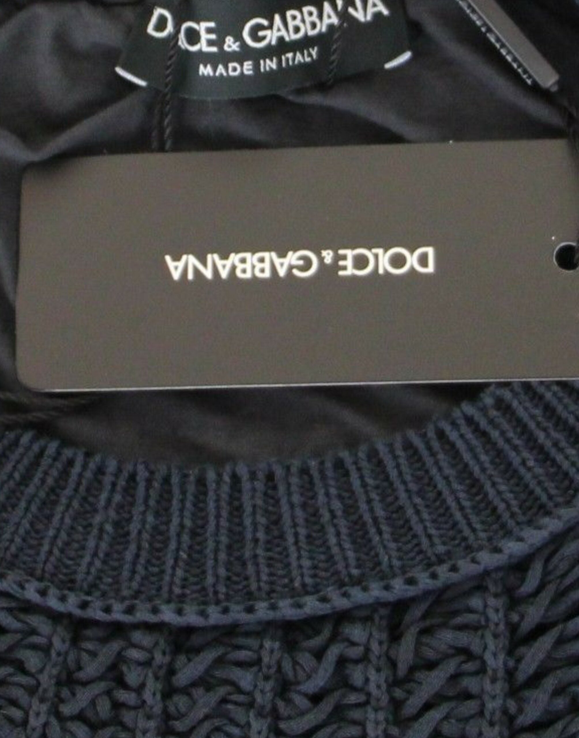 Blauwe Runway Netz Pullover Netted Sweater