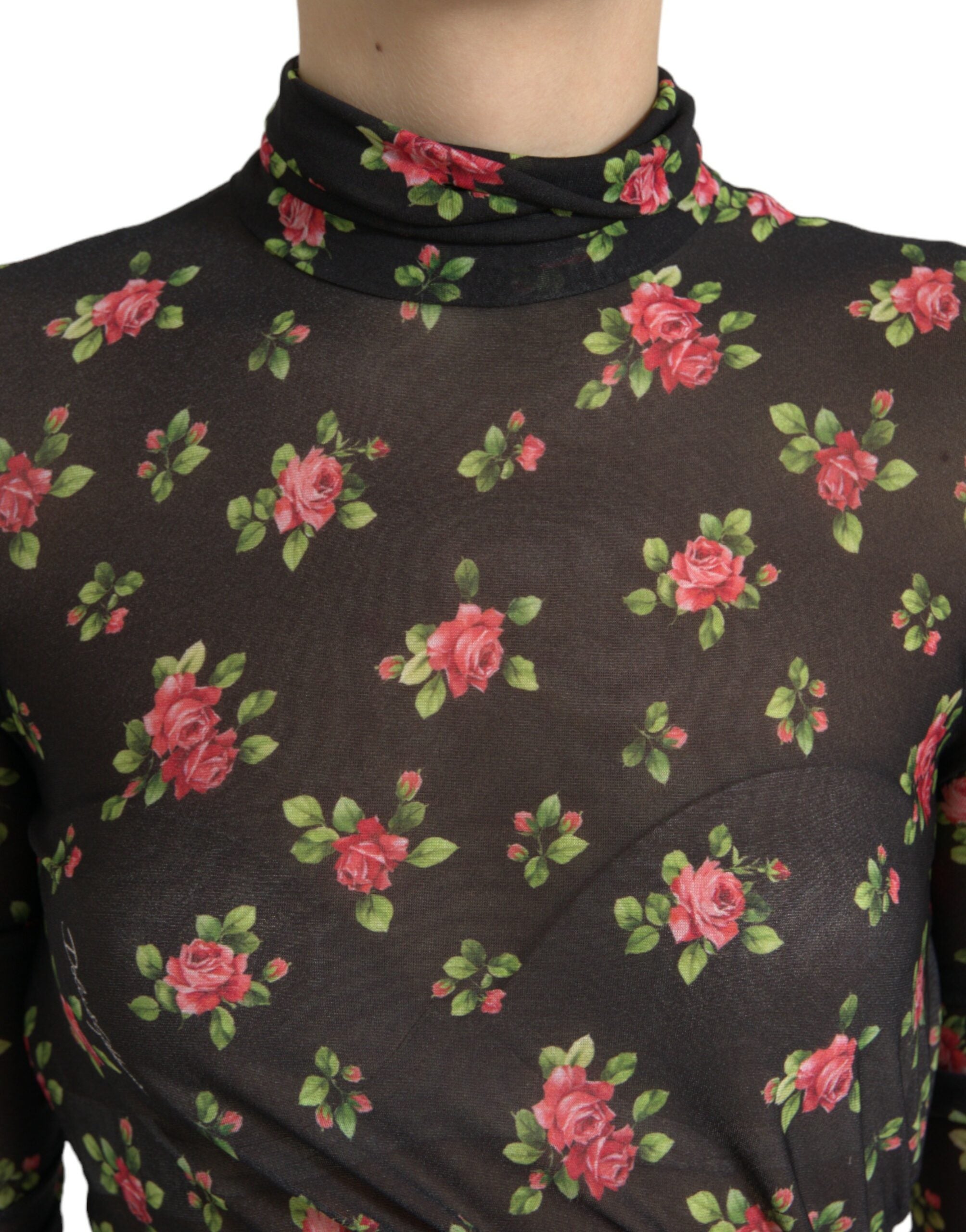 Zwarte maxi-jurk met bloemenprint en uitgesneden mouwen