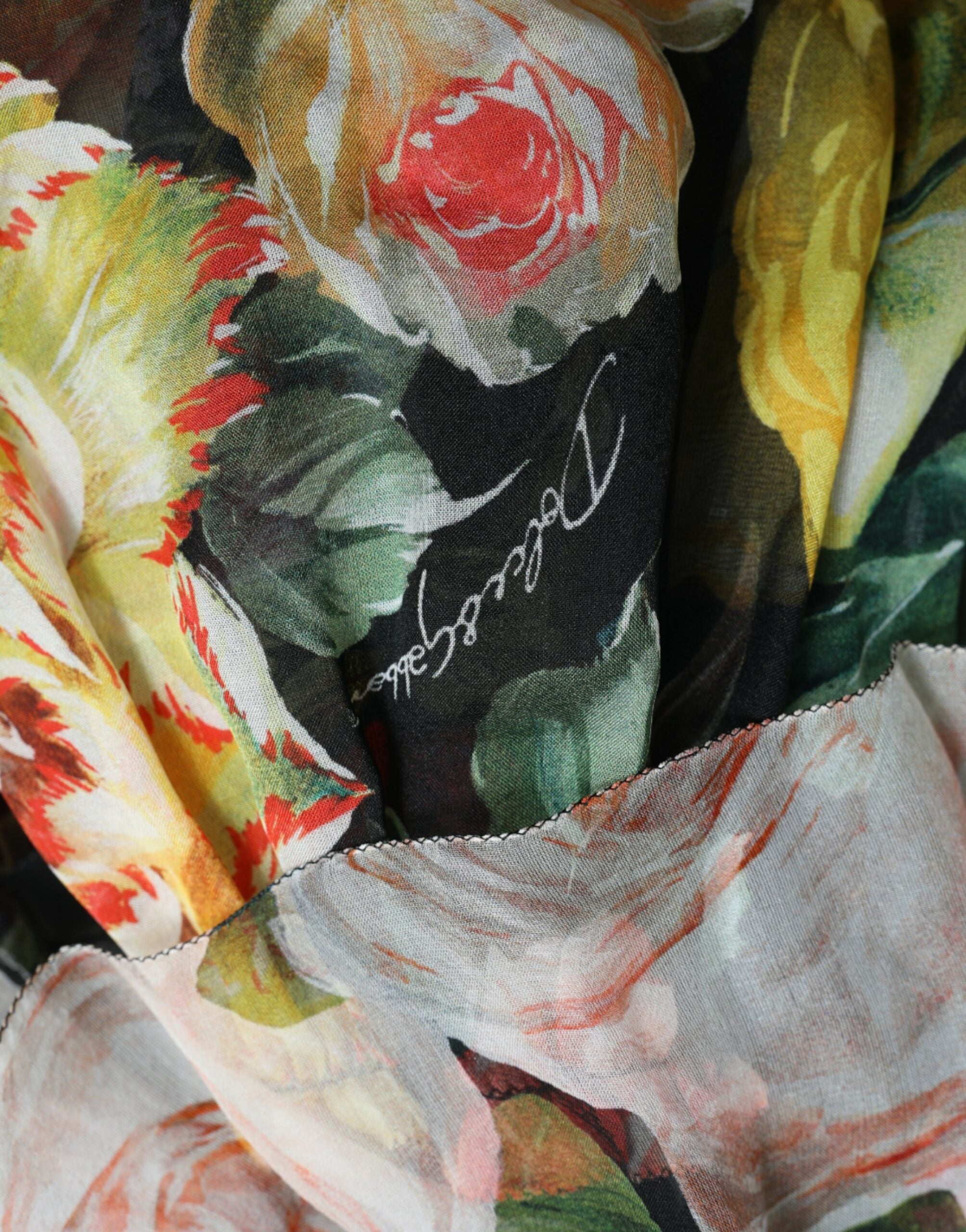 Multicolor bloemen chiffon gelaagde maxi-jurk