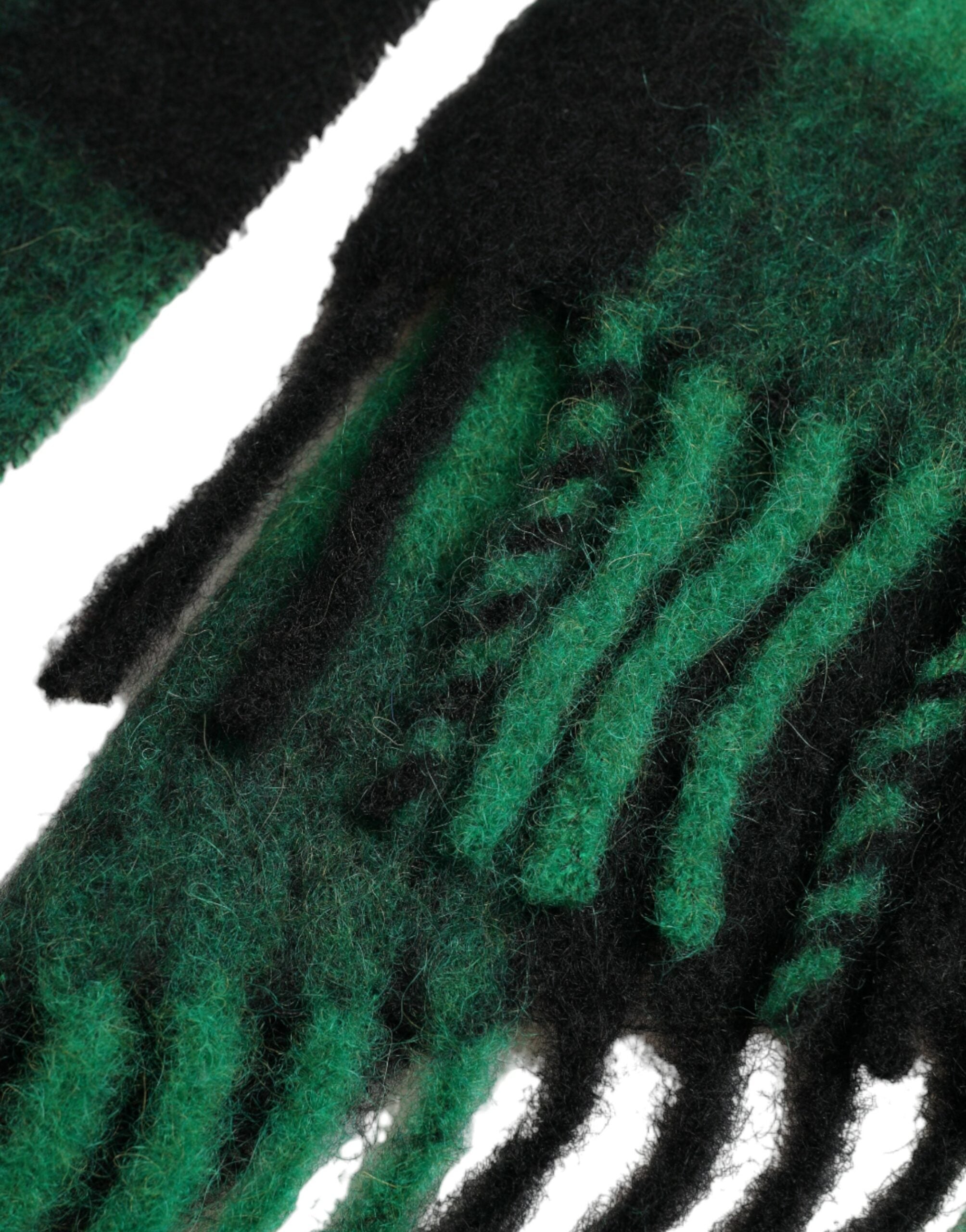 Zwarte groene buffalo ruit poncho jas