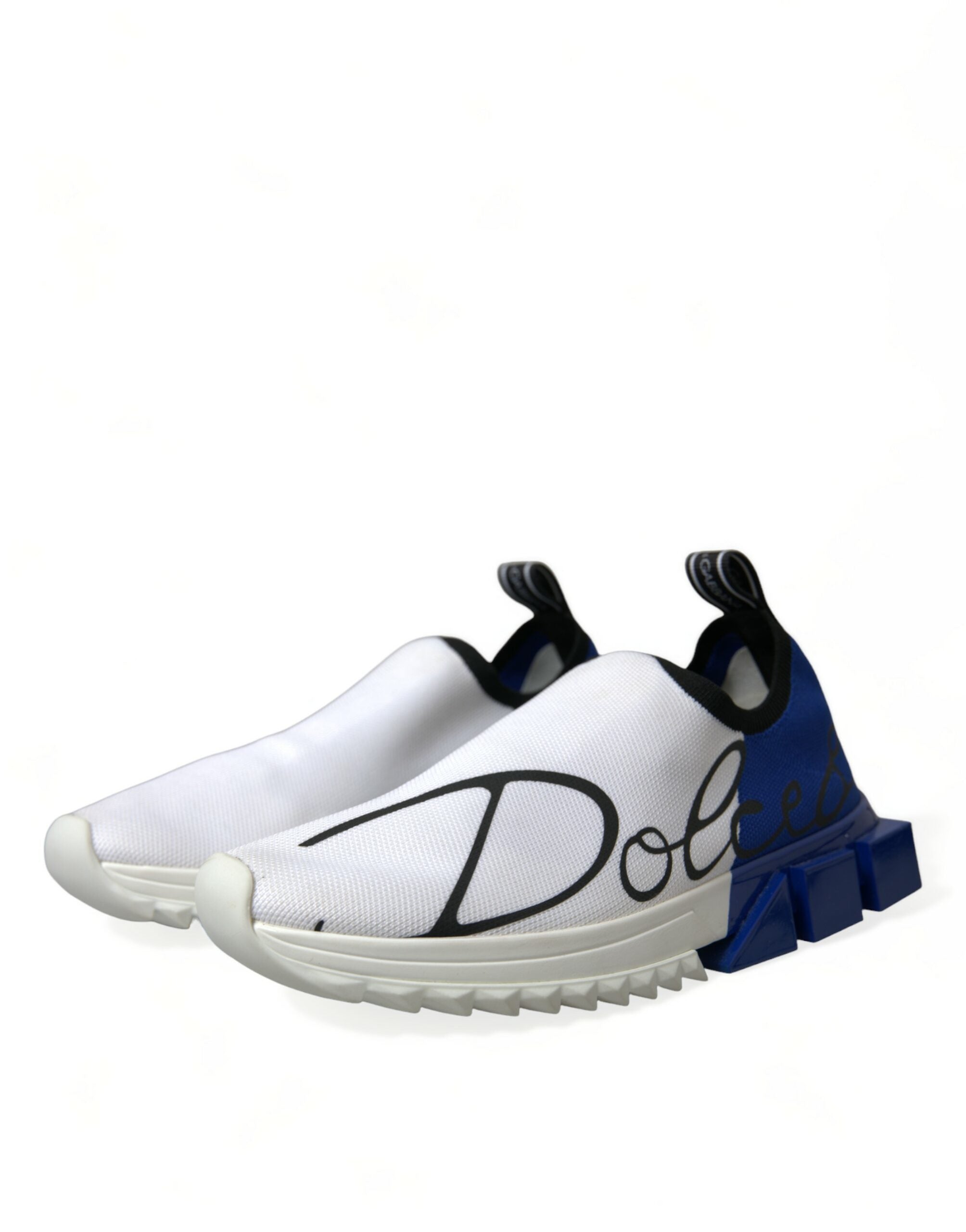 Witte blauwe Sorrento lage heren casual sneakers