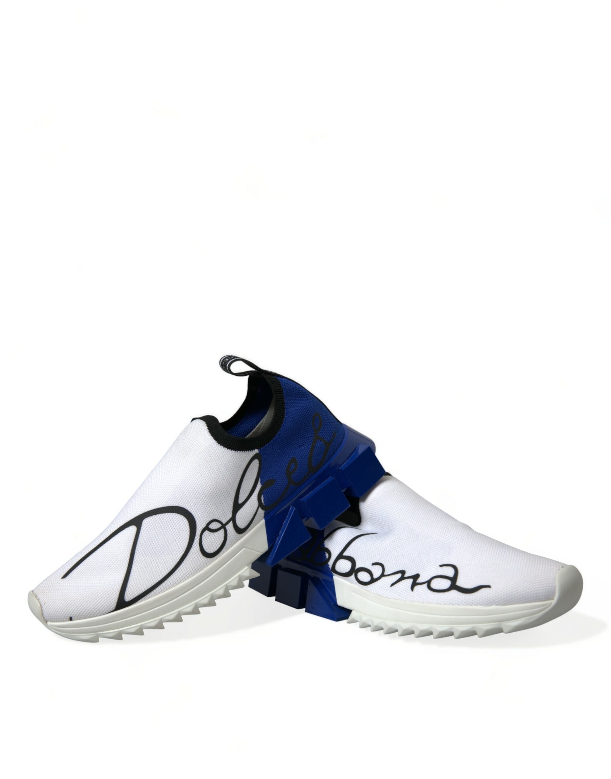 Witte blauwe Sorrento lage heren casual sneakers
