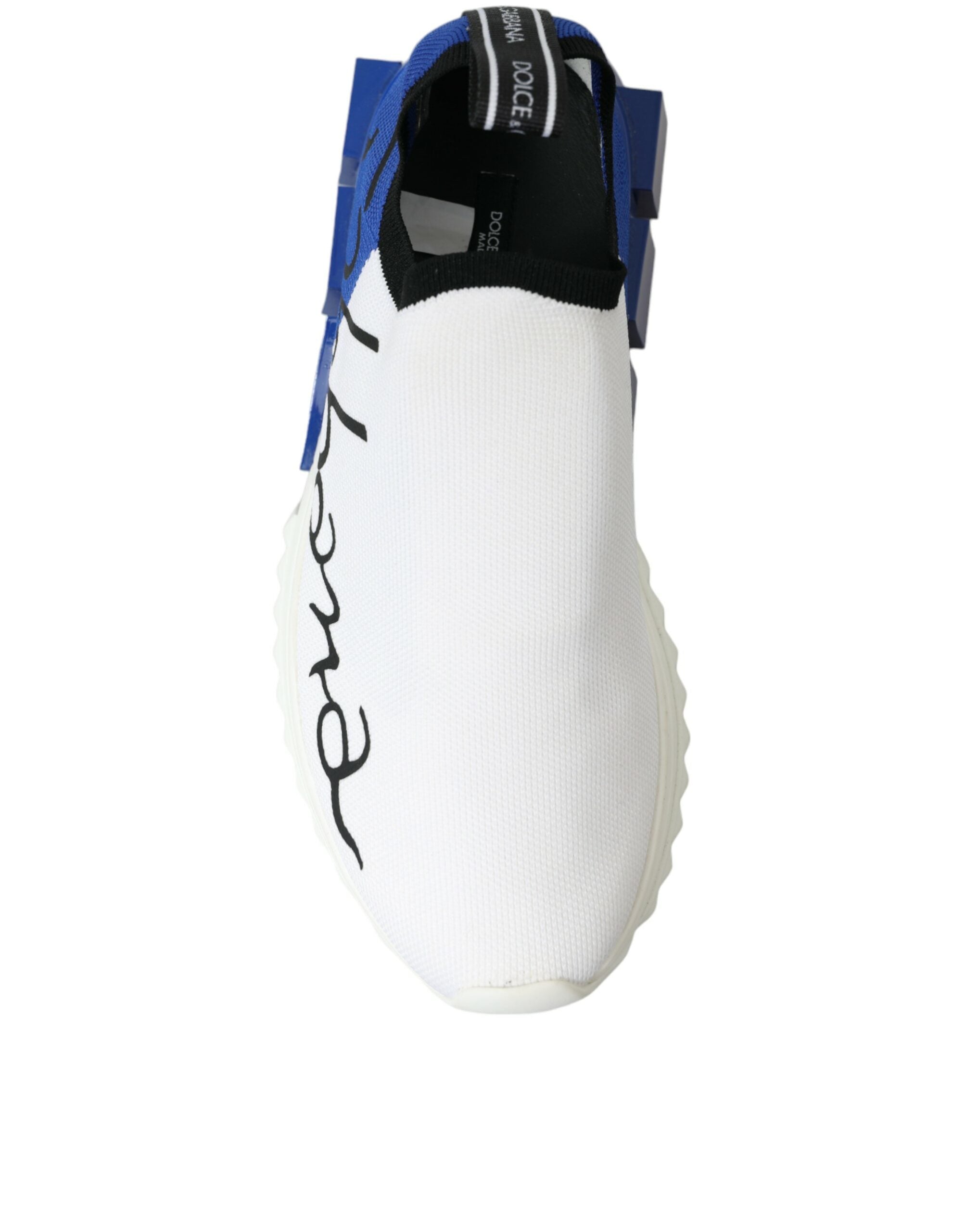 Witte blauwe Sorrento lage heren casual sneakers