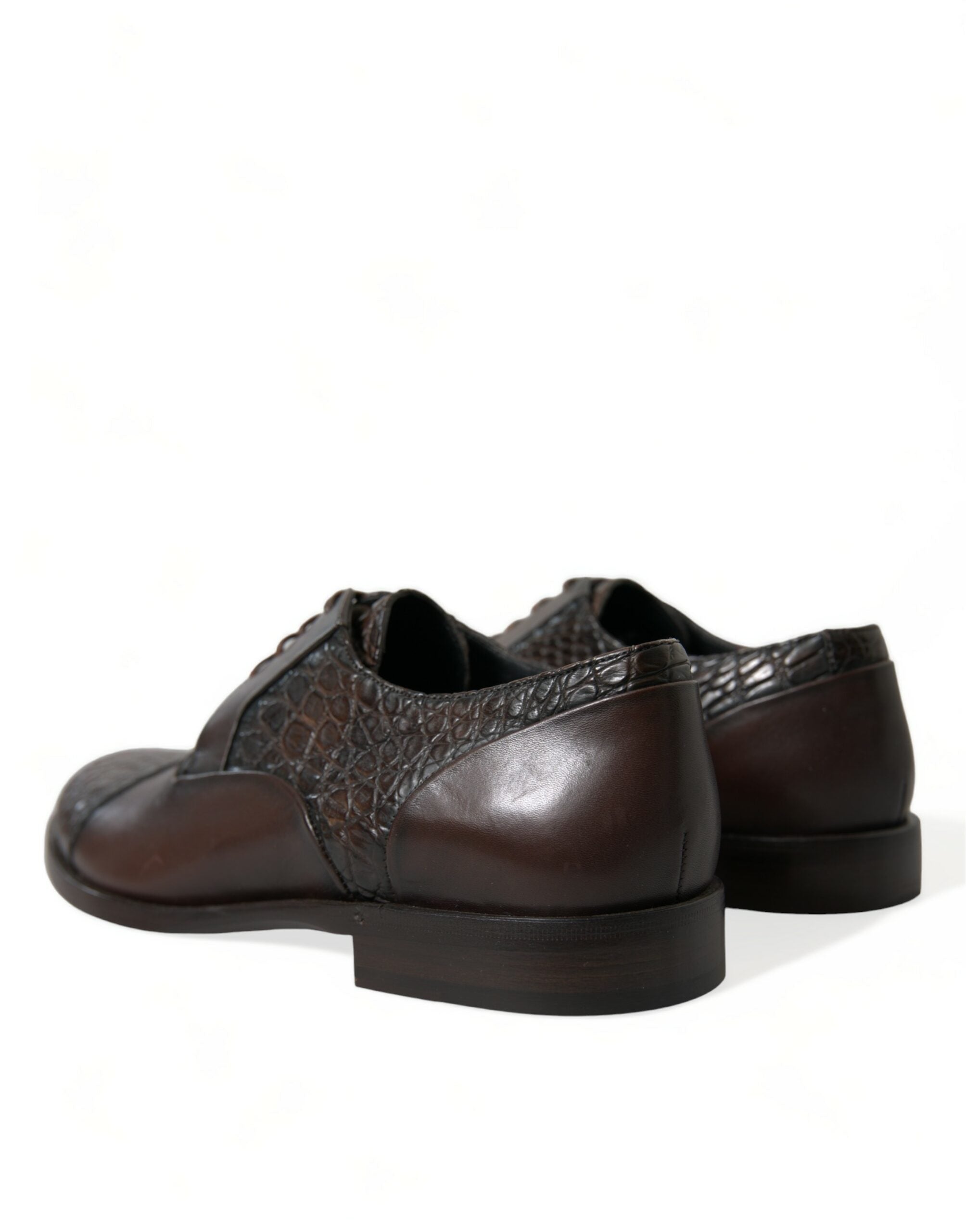 Bruine exotische leren Oxford veterschoenen