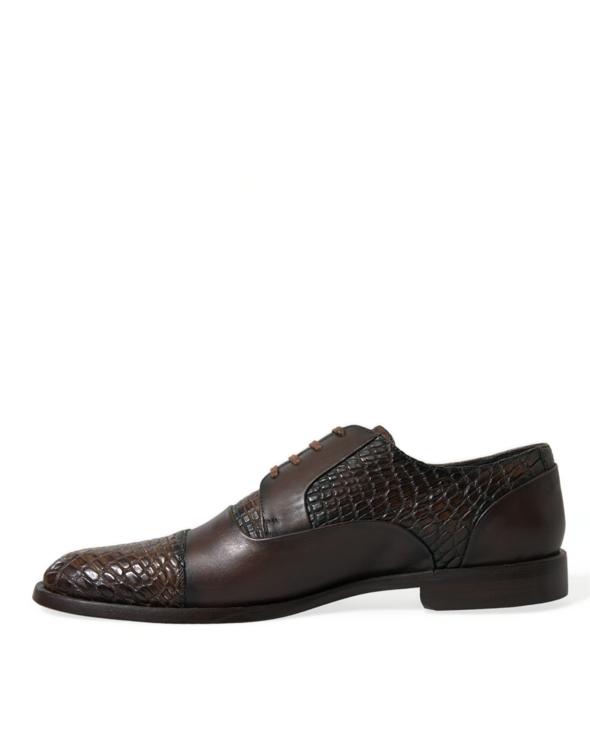 Bruine exotische leren Oxford veterschoenen