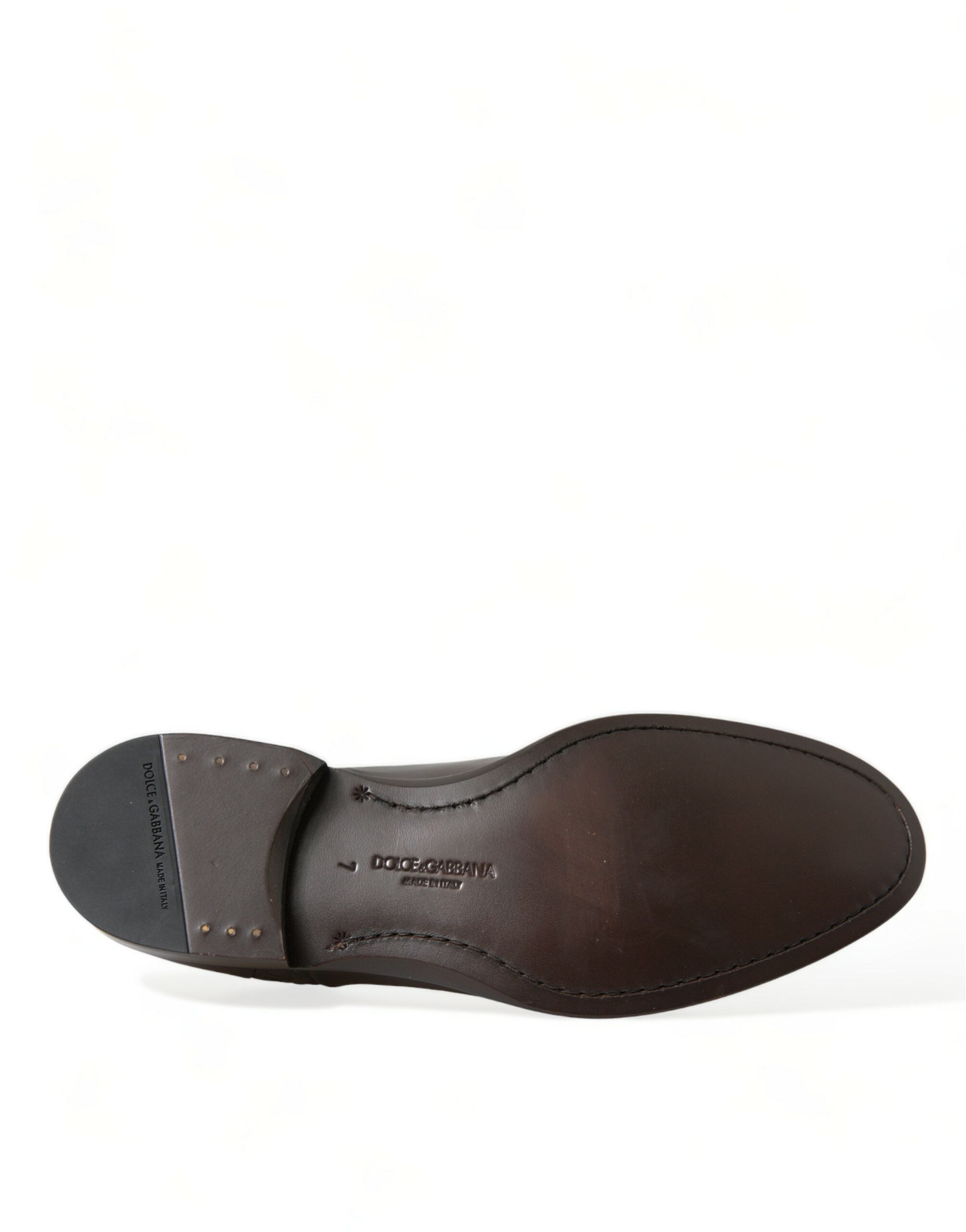 Bruine exotische leren Oxford veterschoenen