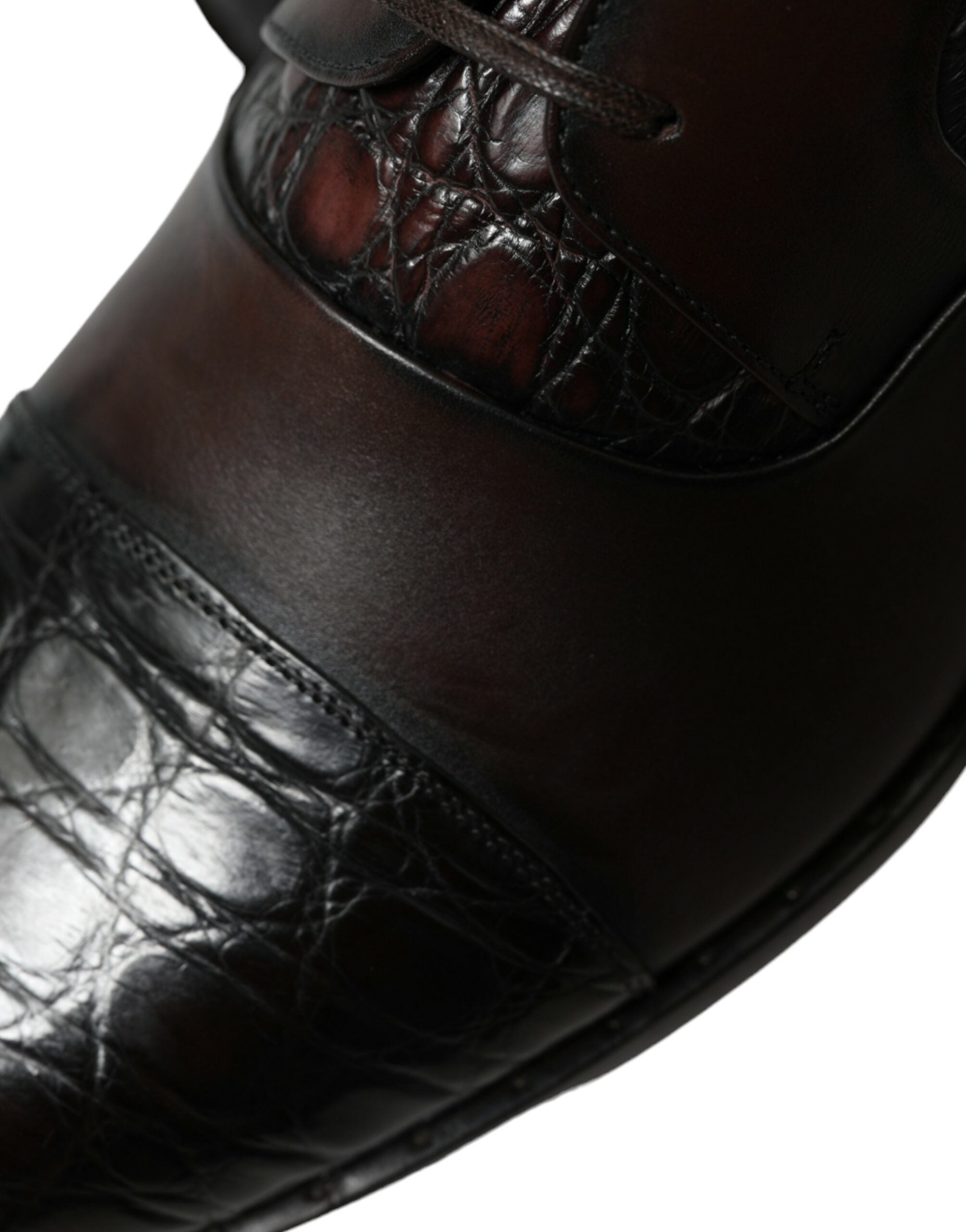 Bruine exotische leren formele herenschoenen