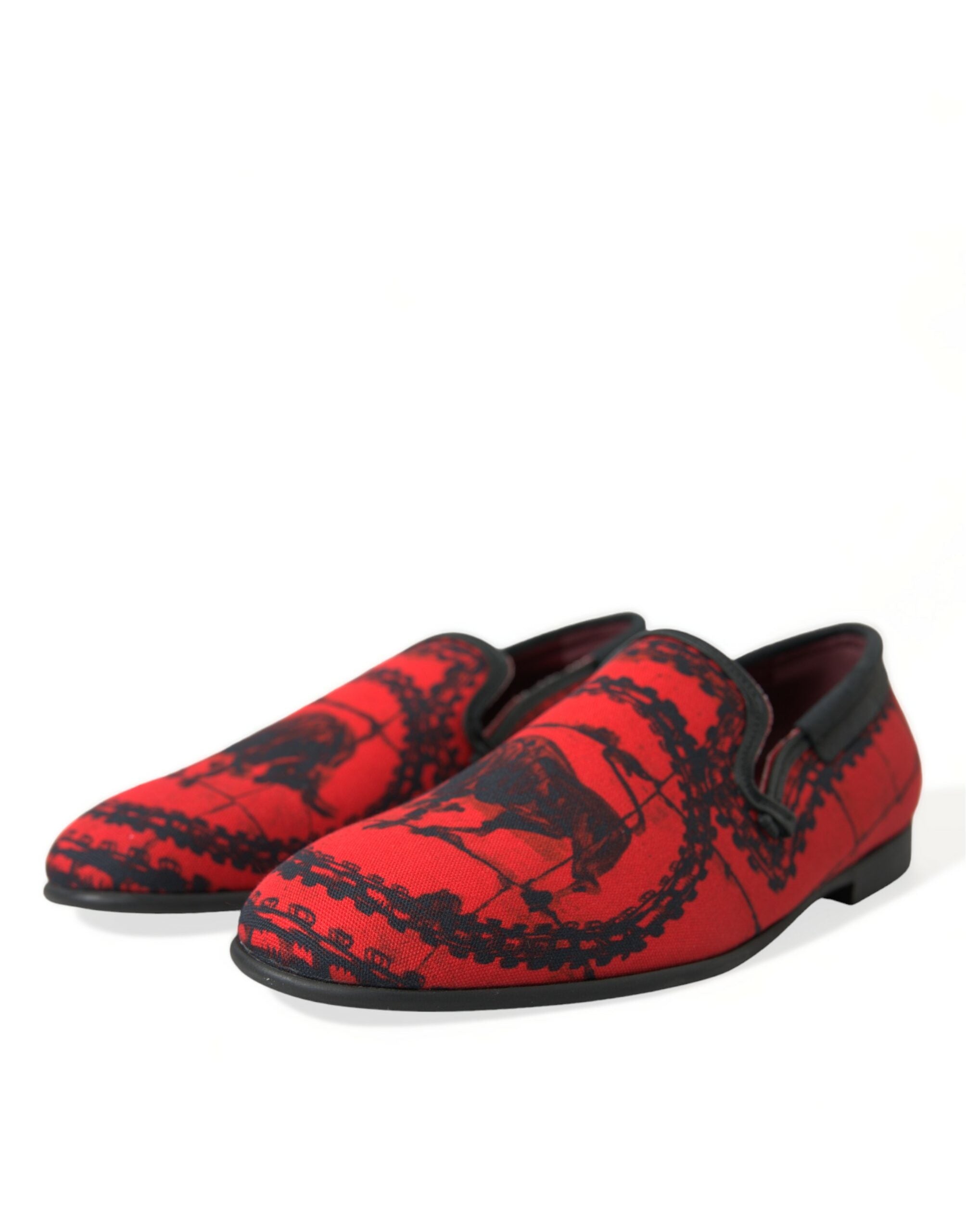 Rode Zwarte Torero Loafers Pantoffels Herenschoenen
