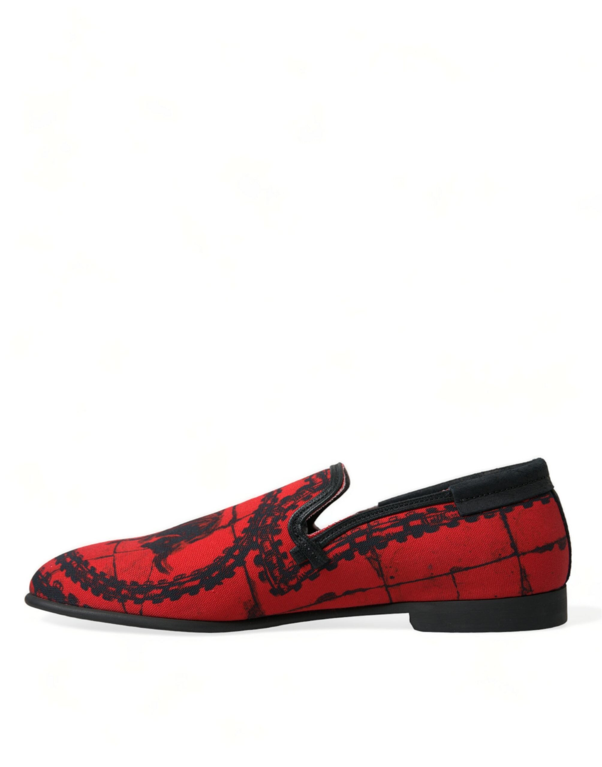 Rode Zwarte Torero Loafers Pantoffels Herenschoenen