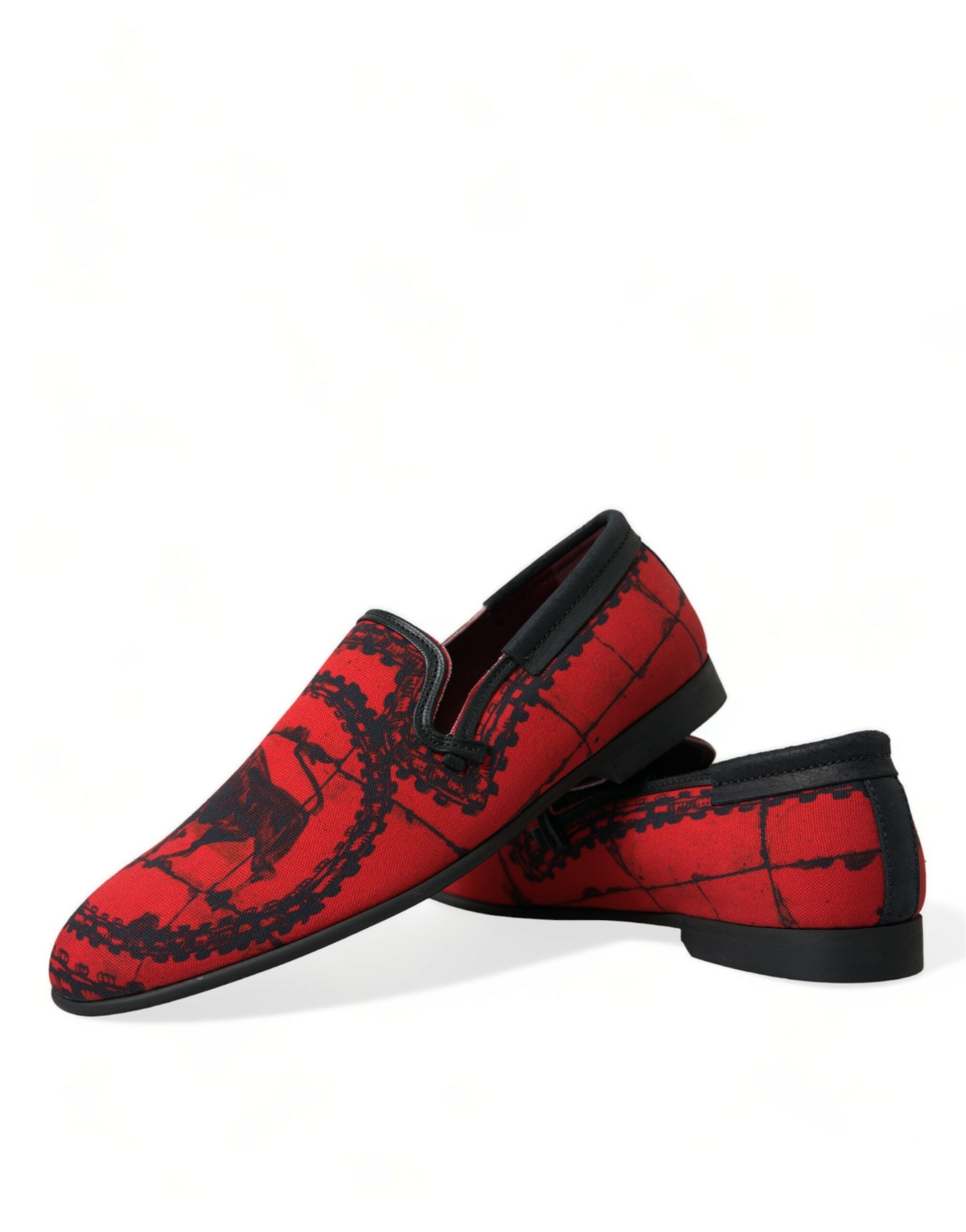 Rode Zwarte Torero Loafers Pantoffels Herenschoenen