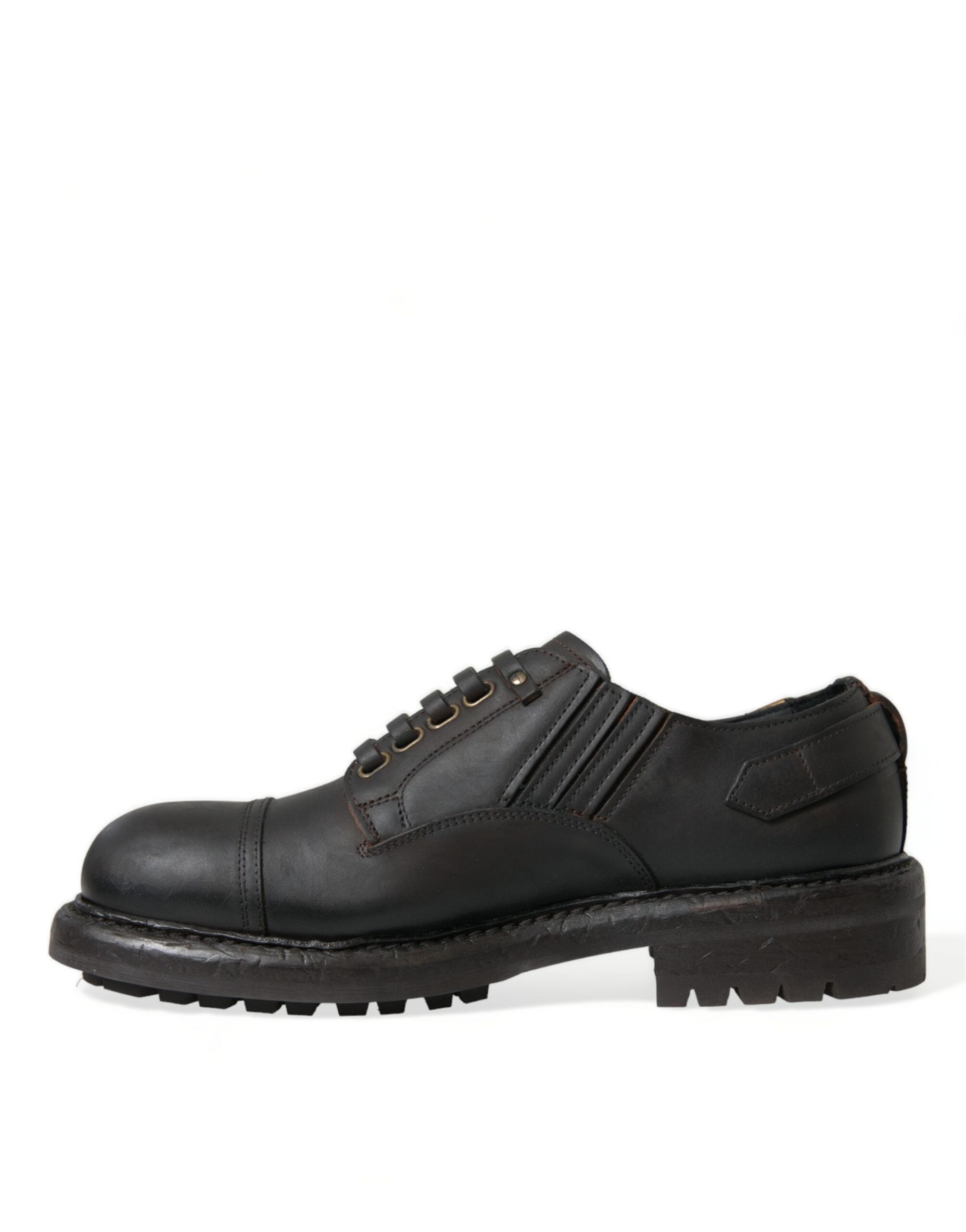 Bruine leren veterschoenen voor heren