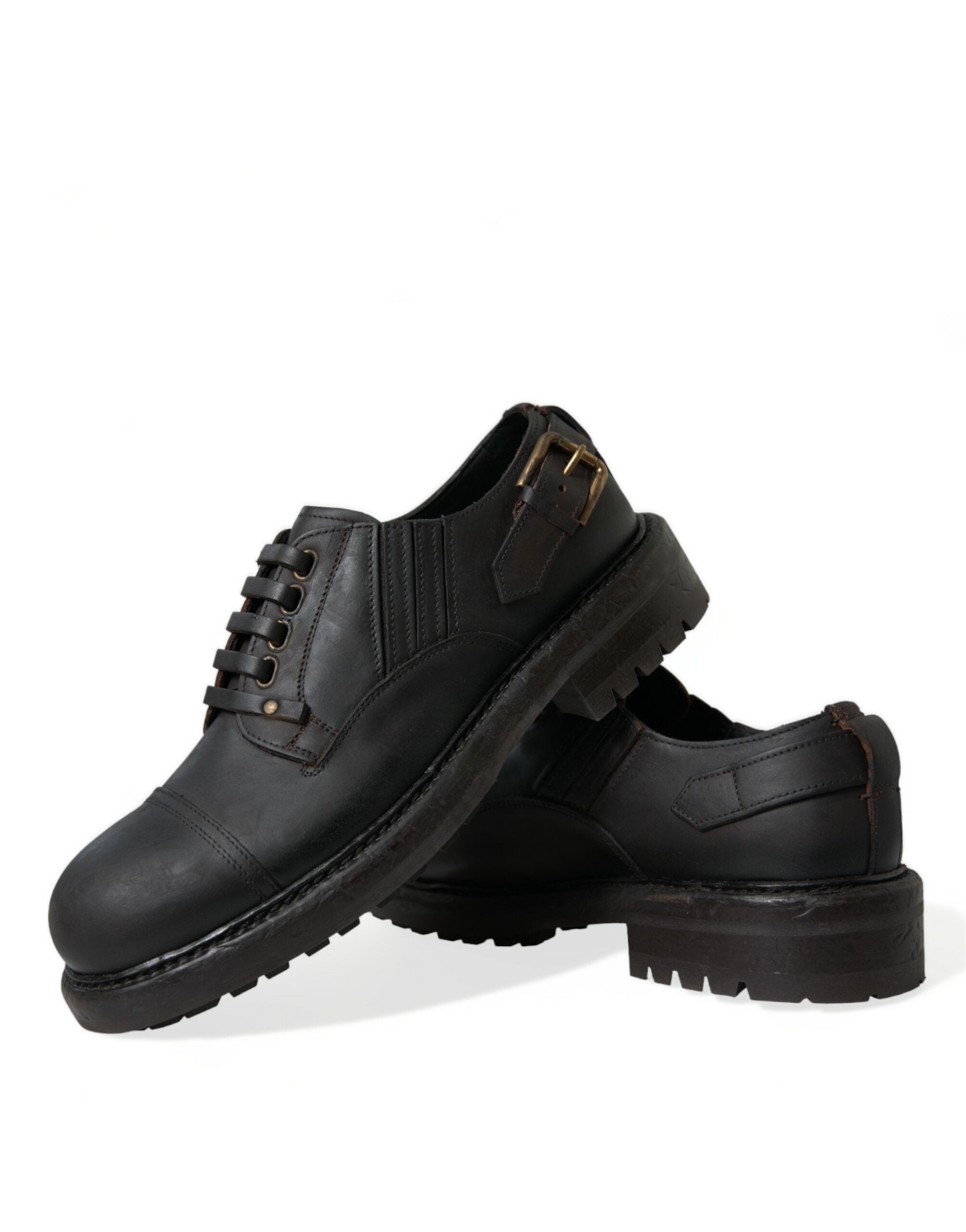 Bruine leren veterschoenen voor heren