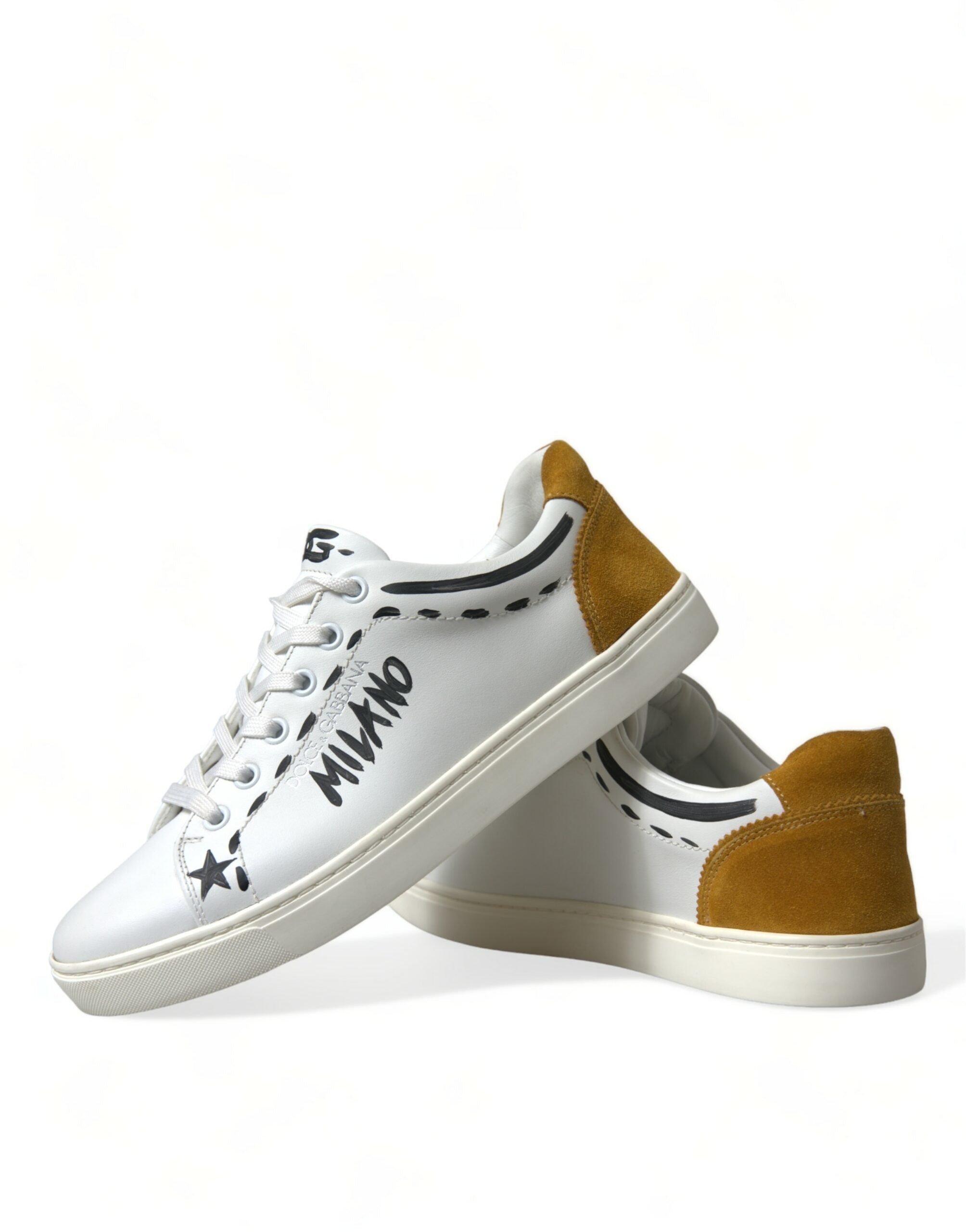 Witte leren LOVE Milano heren sneakers