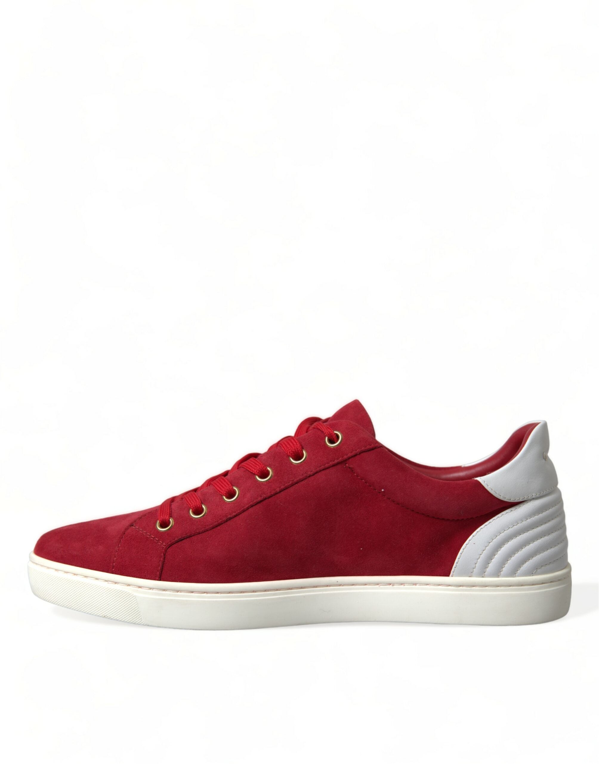 Rode suède leren heren lage sneakers
