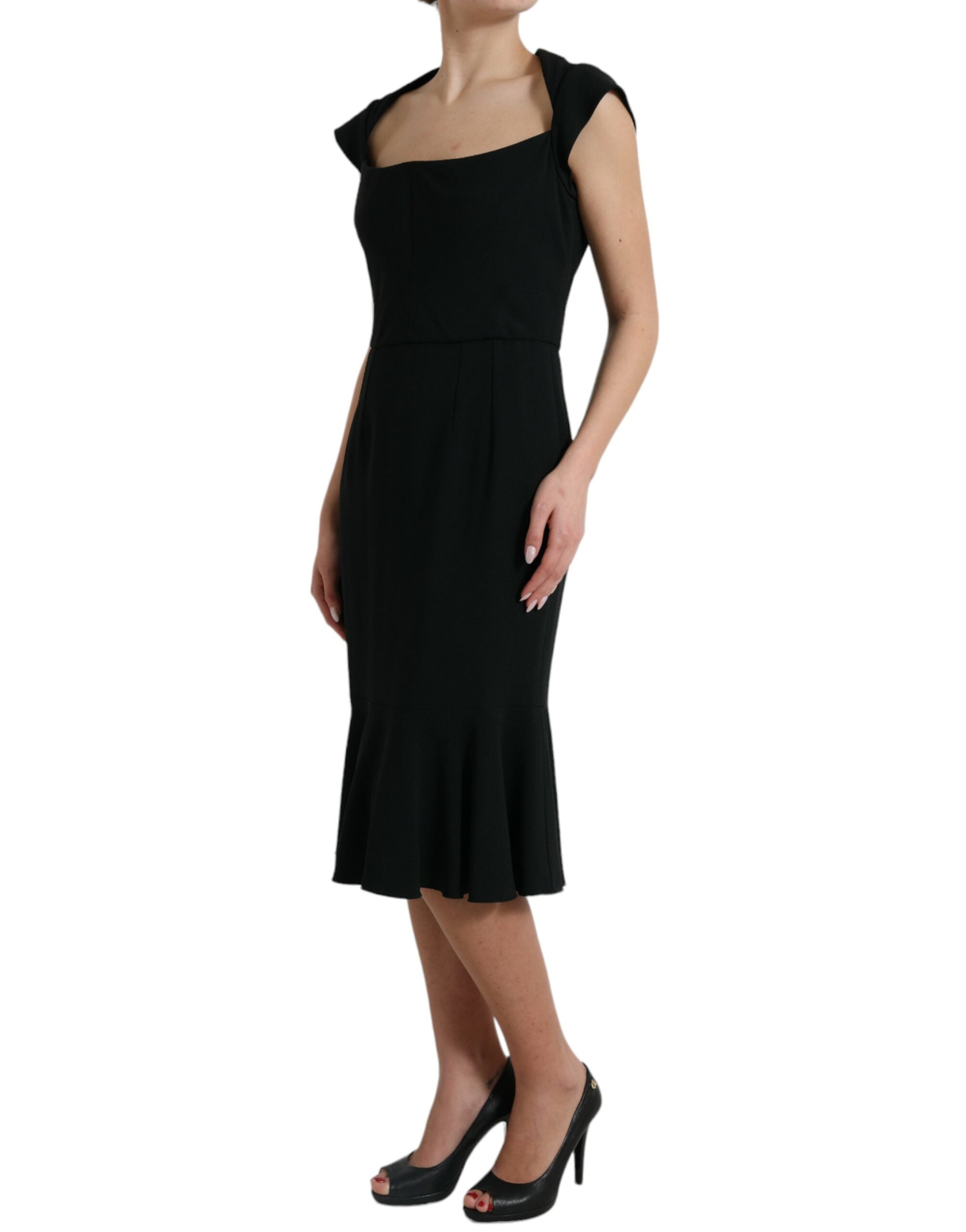 Zwarte Cady Viscose Mouwloze Jurk