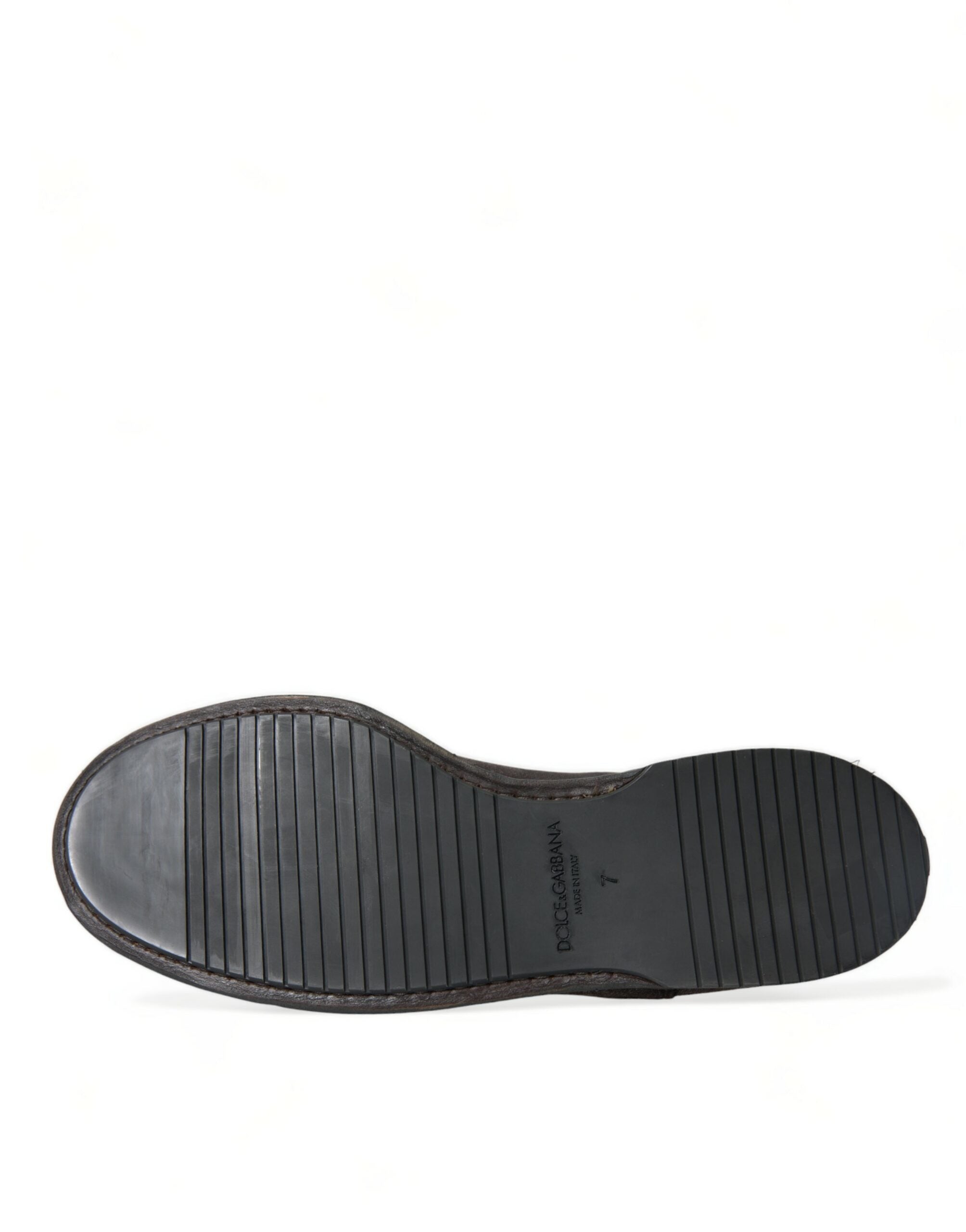Bruine fluwelen Oxford veterschoenen voor heren