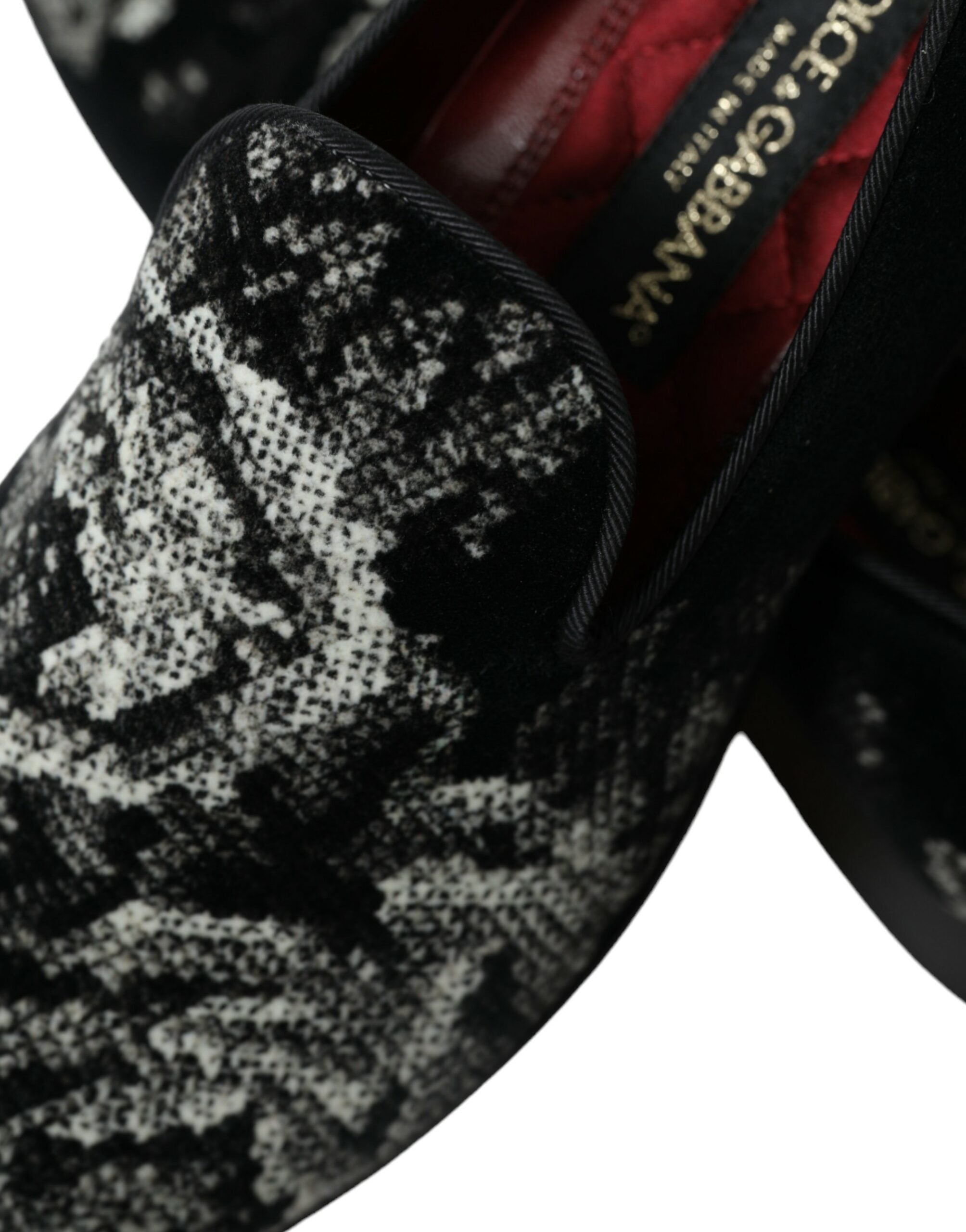Zwarte bloemenpantoffels heren loafers nette schoenen