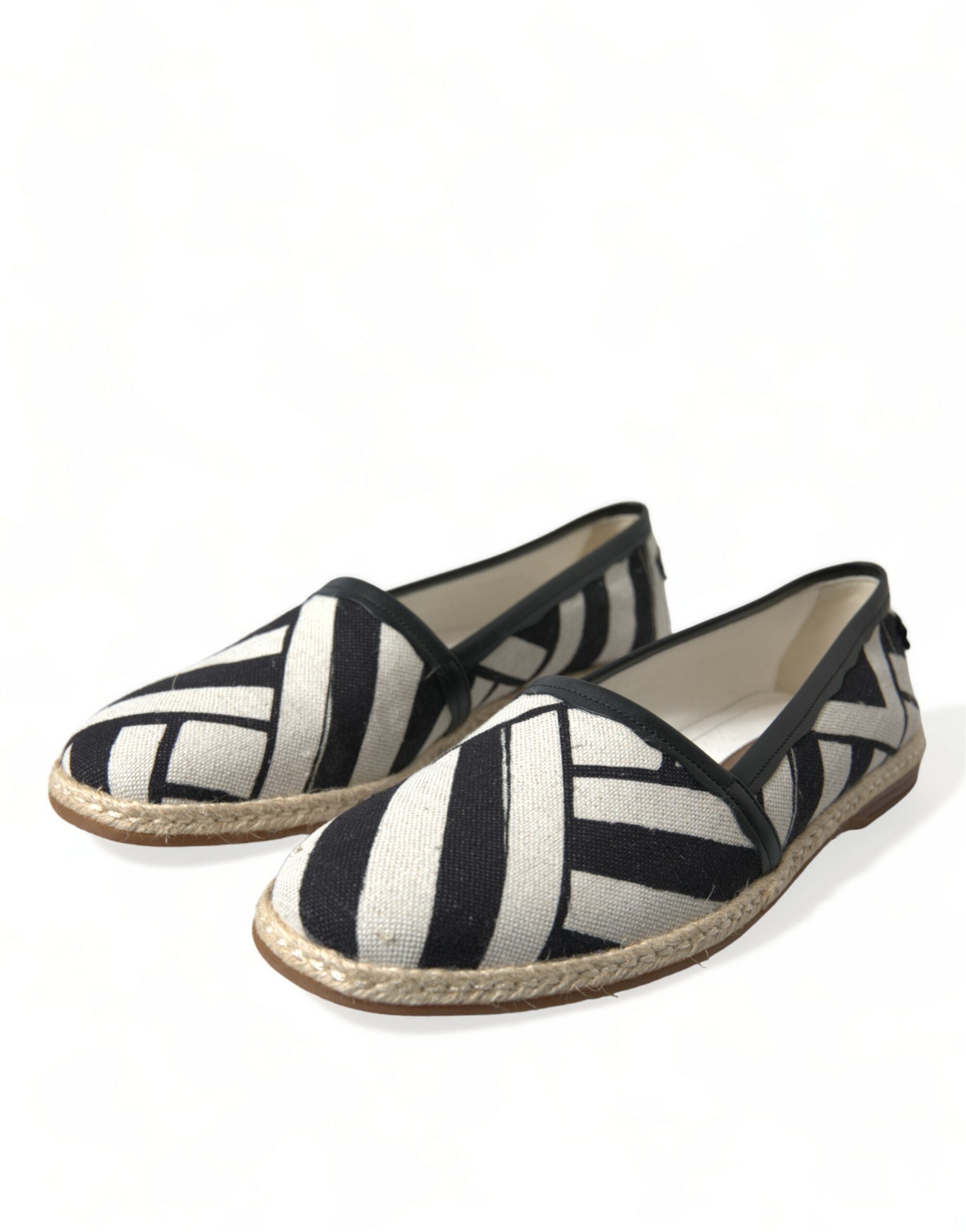 Beige zwart gestreepte canvas espadrilles MONDELLO schoenen
