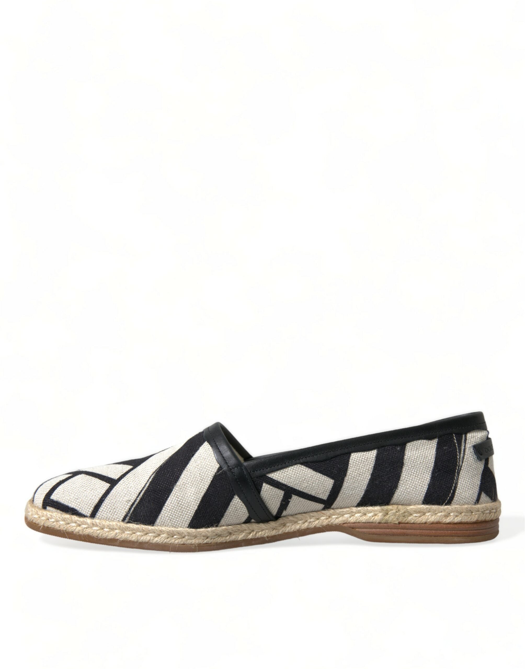 Beige zwart gestreepte canvas espadrilles MONDELLO schoenen