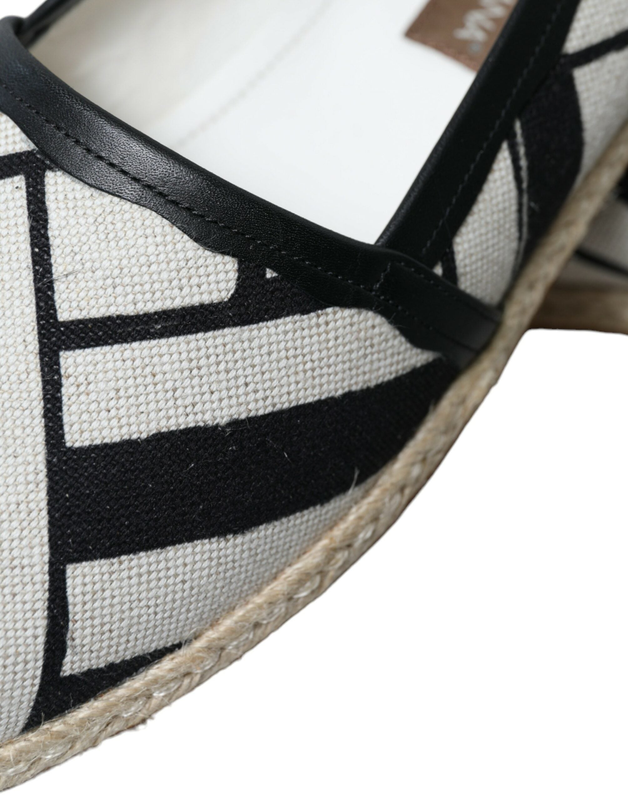 Beige zwart gestreepte canvas espadrilles MONDELLO schoenen