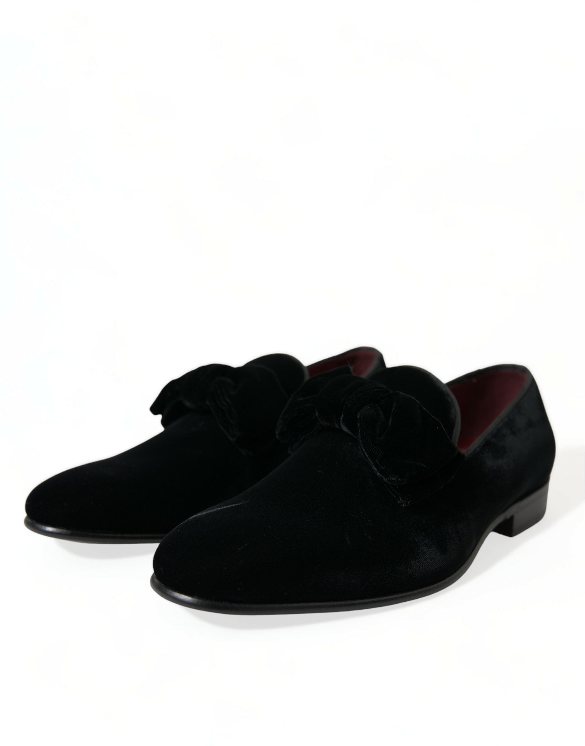 Zwarte fluwelen loafers formele schoenen