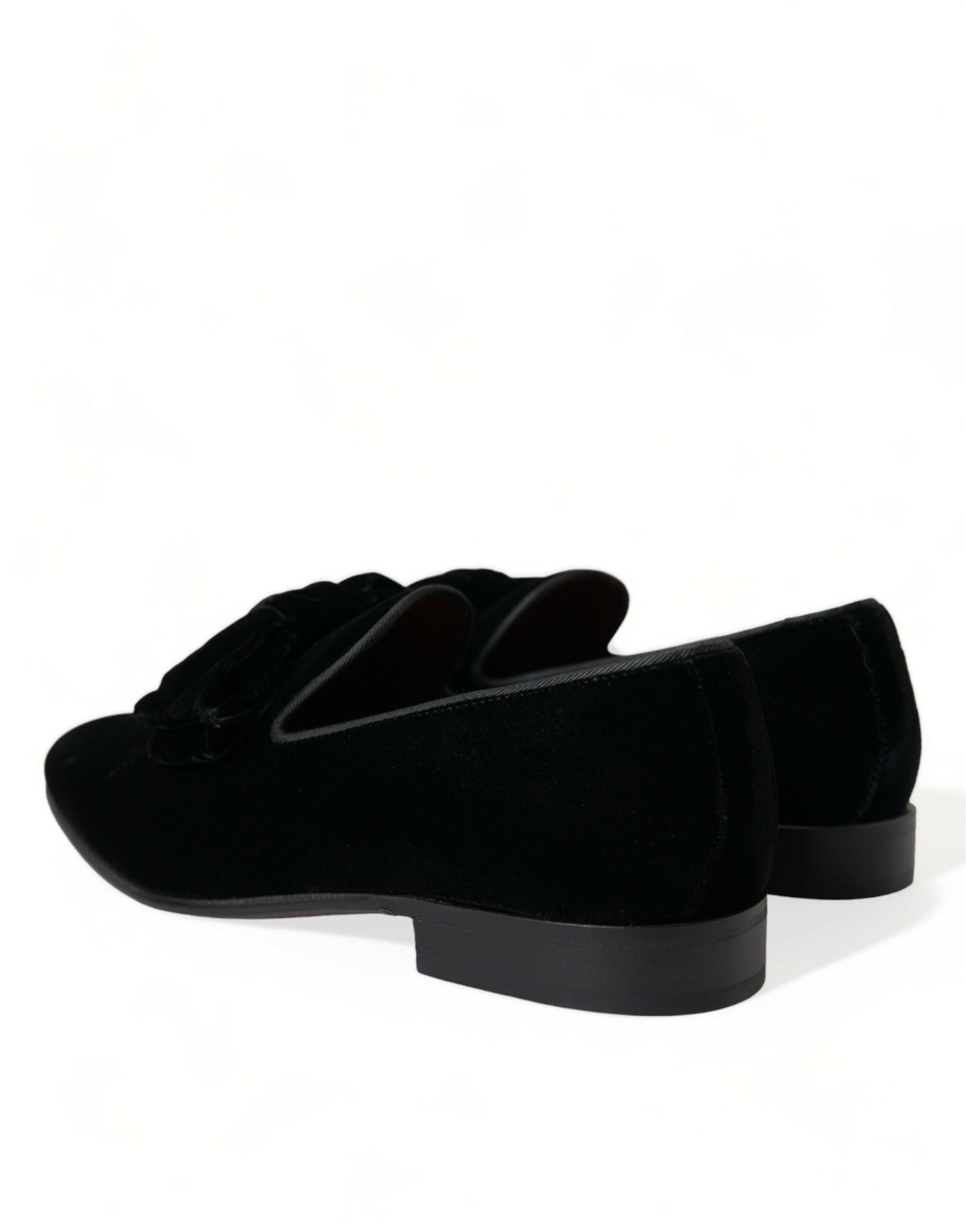 Zwarte fluwelen loafers formele schoenen