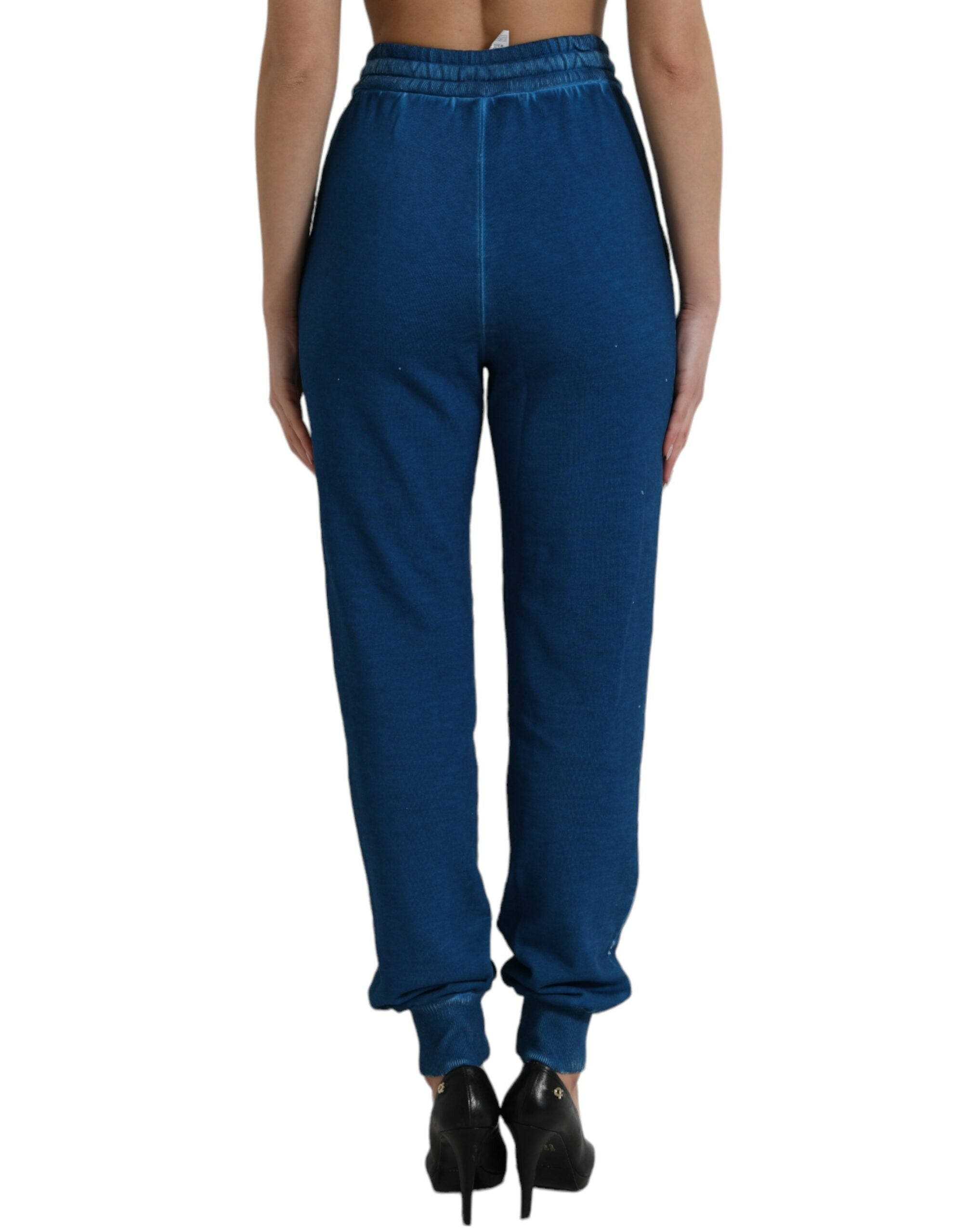 Blauwe logo katoenen joggingbroek met joggingbroek