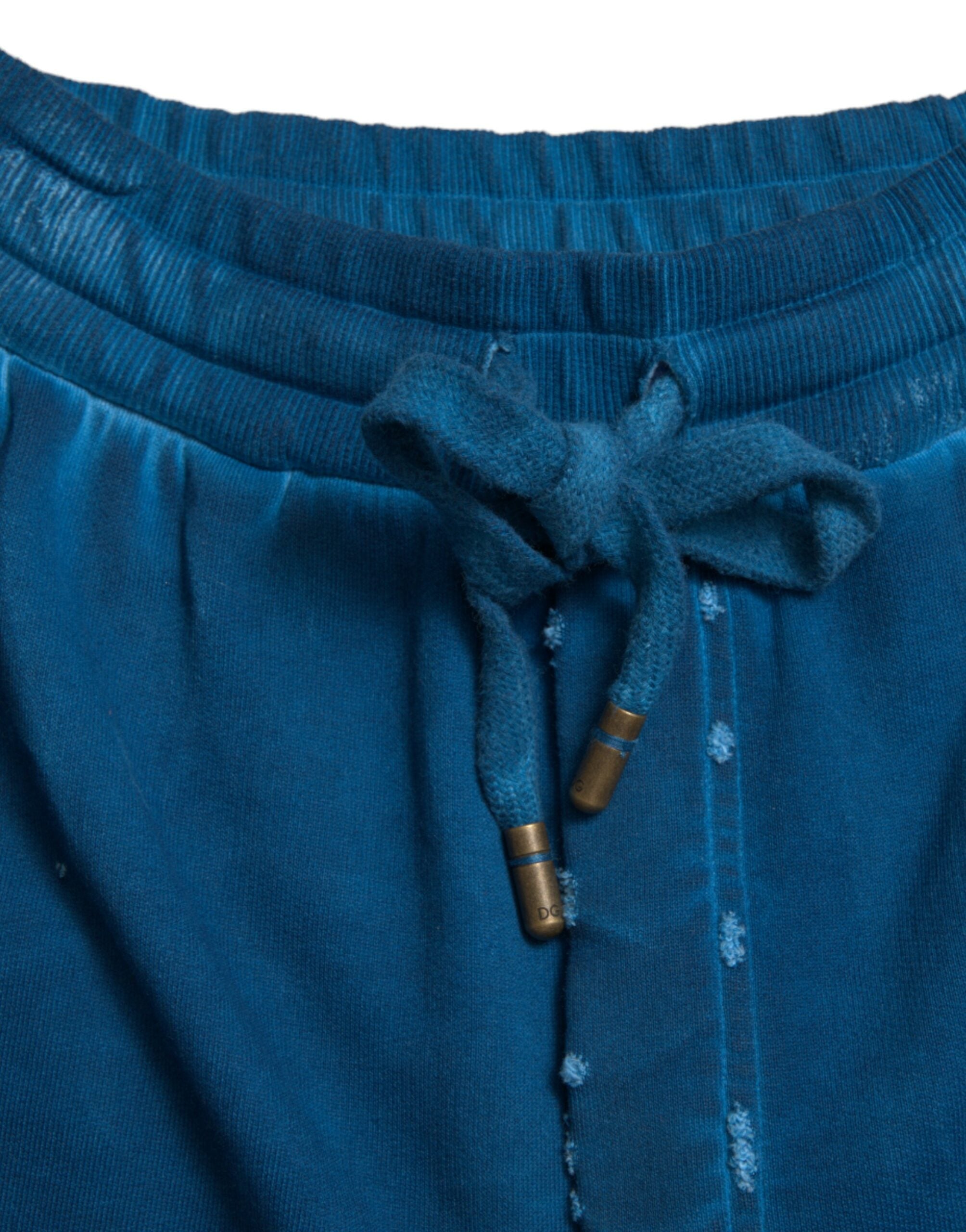 Blauwe logo katoenen joggingbroek met joggingbroek