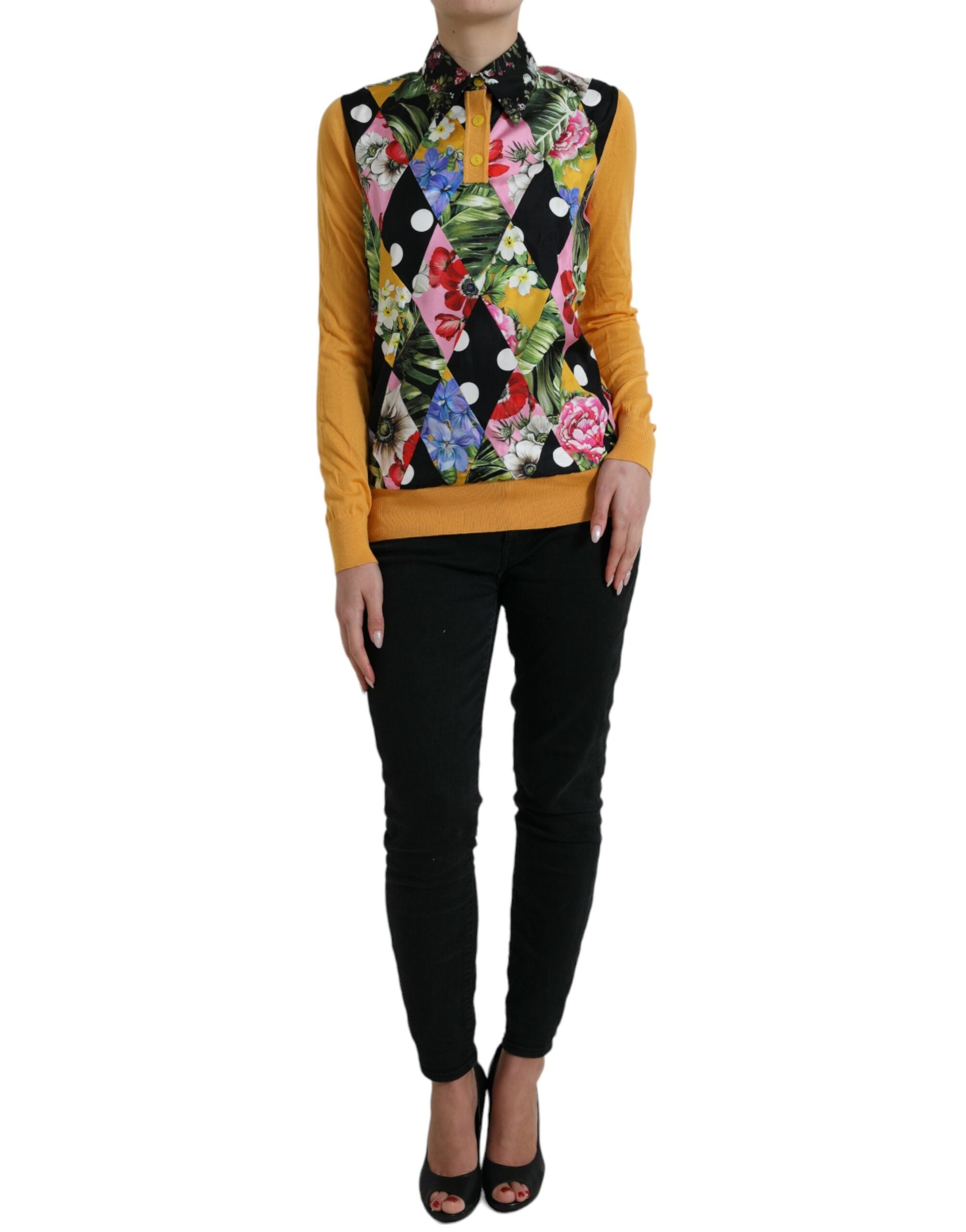 Multicolor Patchwork Kasjmier Henley Trui