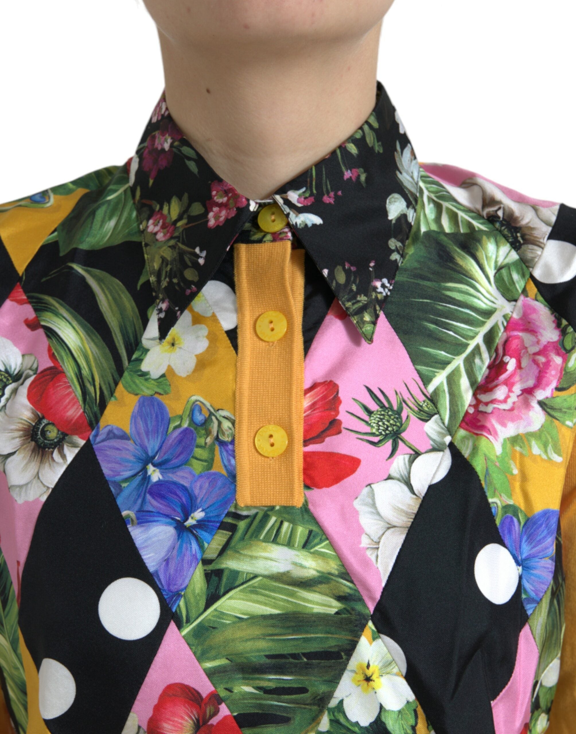Multicolor Patchwork Kasjmier Henley Trui