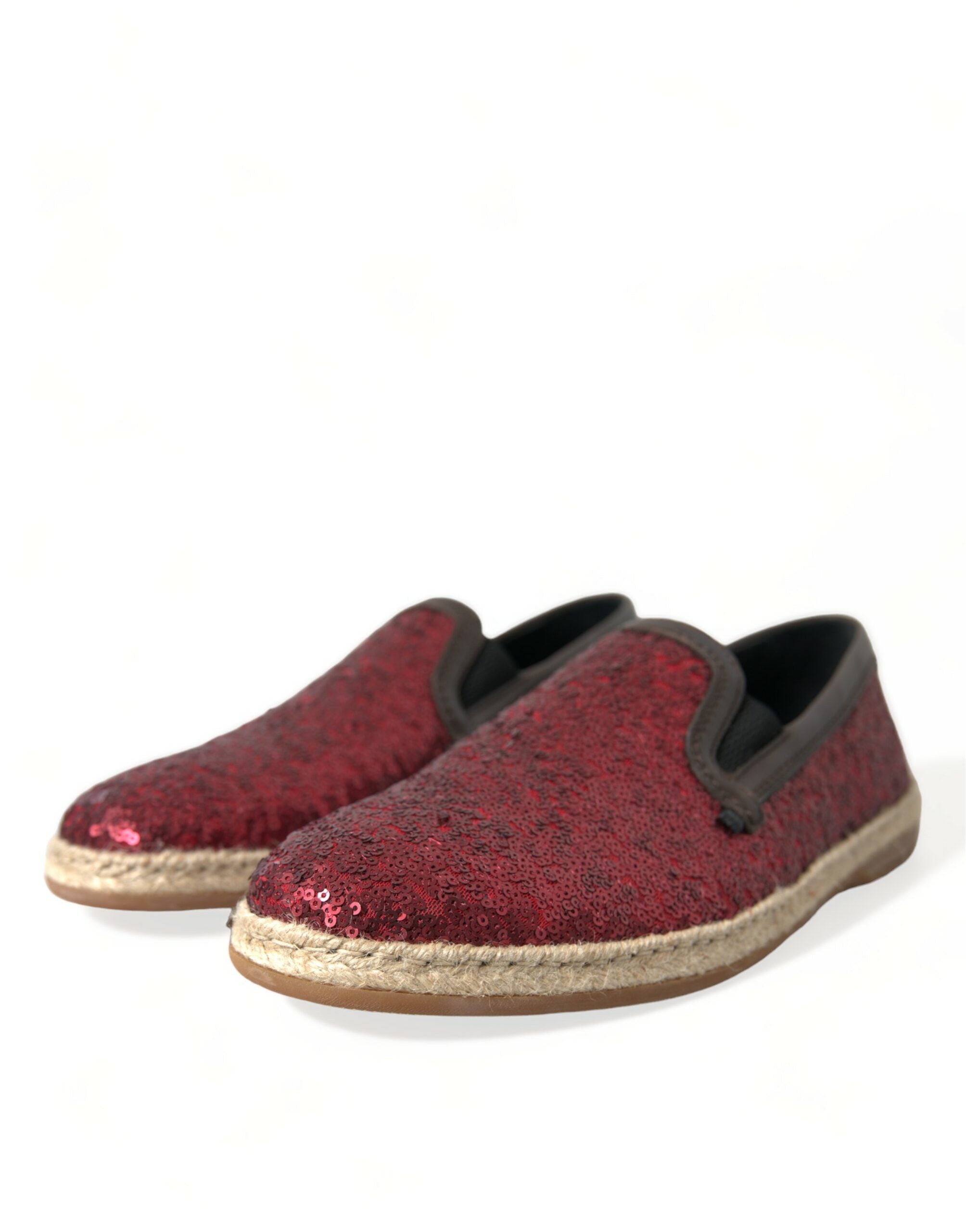 Rode loafers met pailletten, herenschoenen
