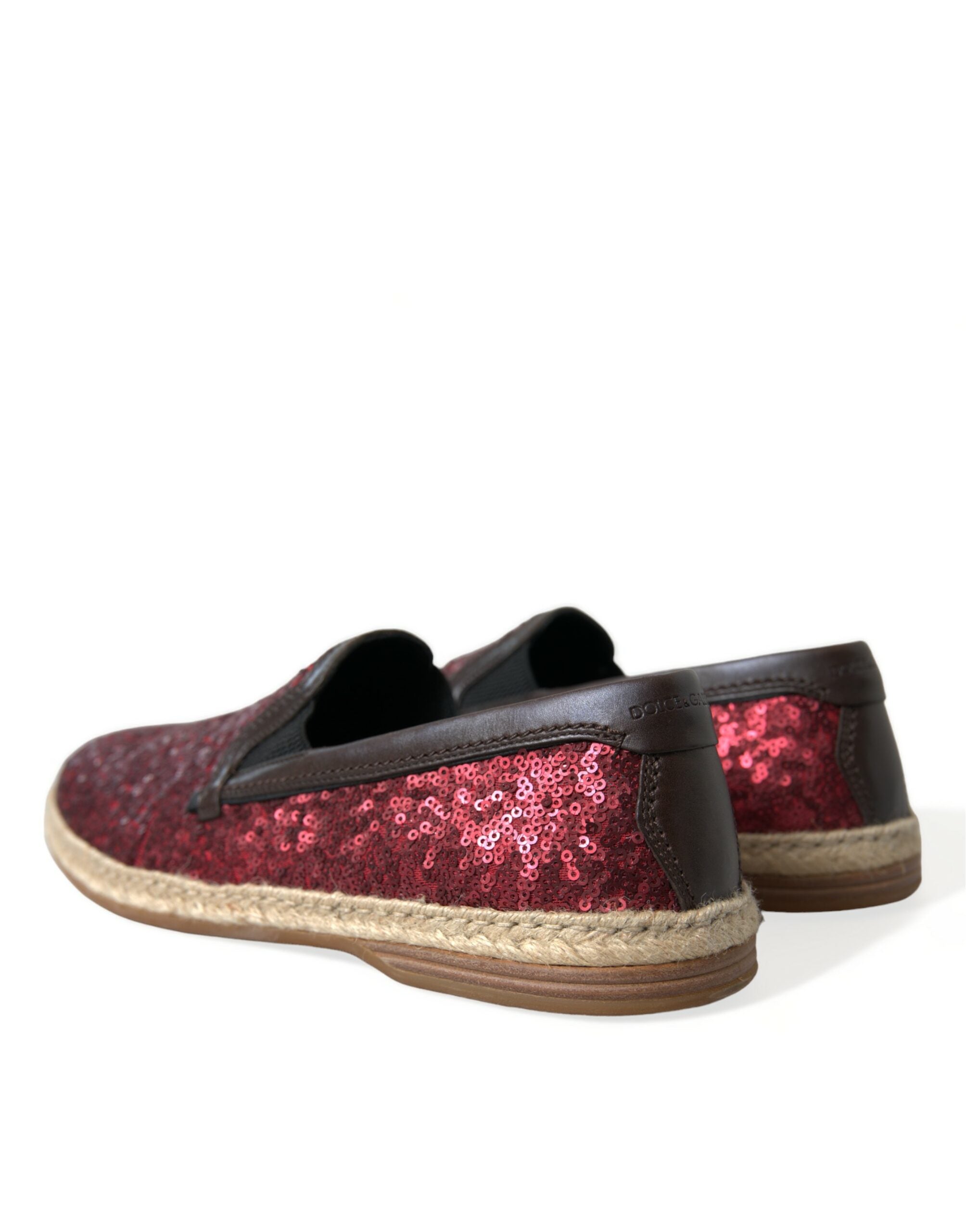 Rode loafers met pailletten, herenschoenen