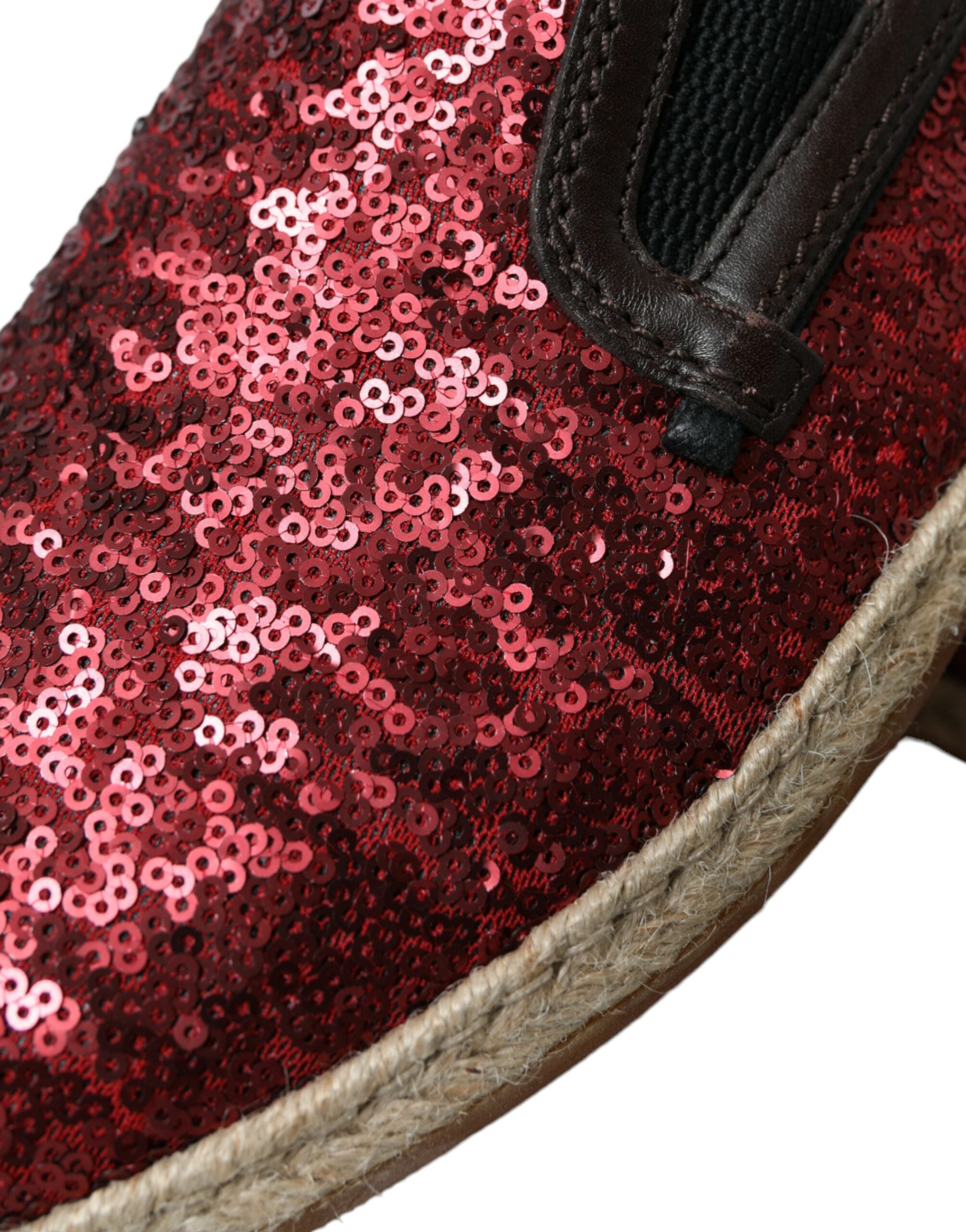 Rode loafers met pailletten, herenschoenen