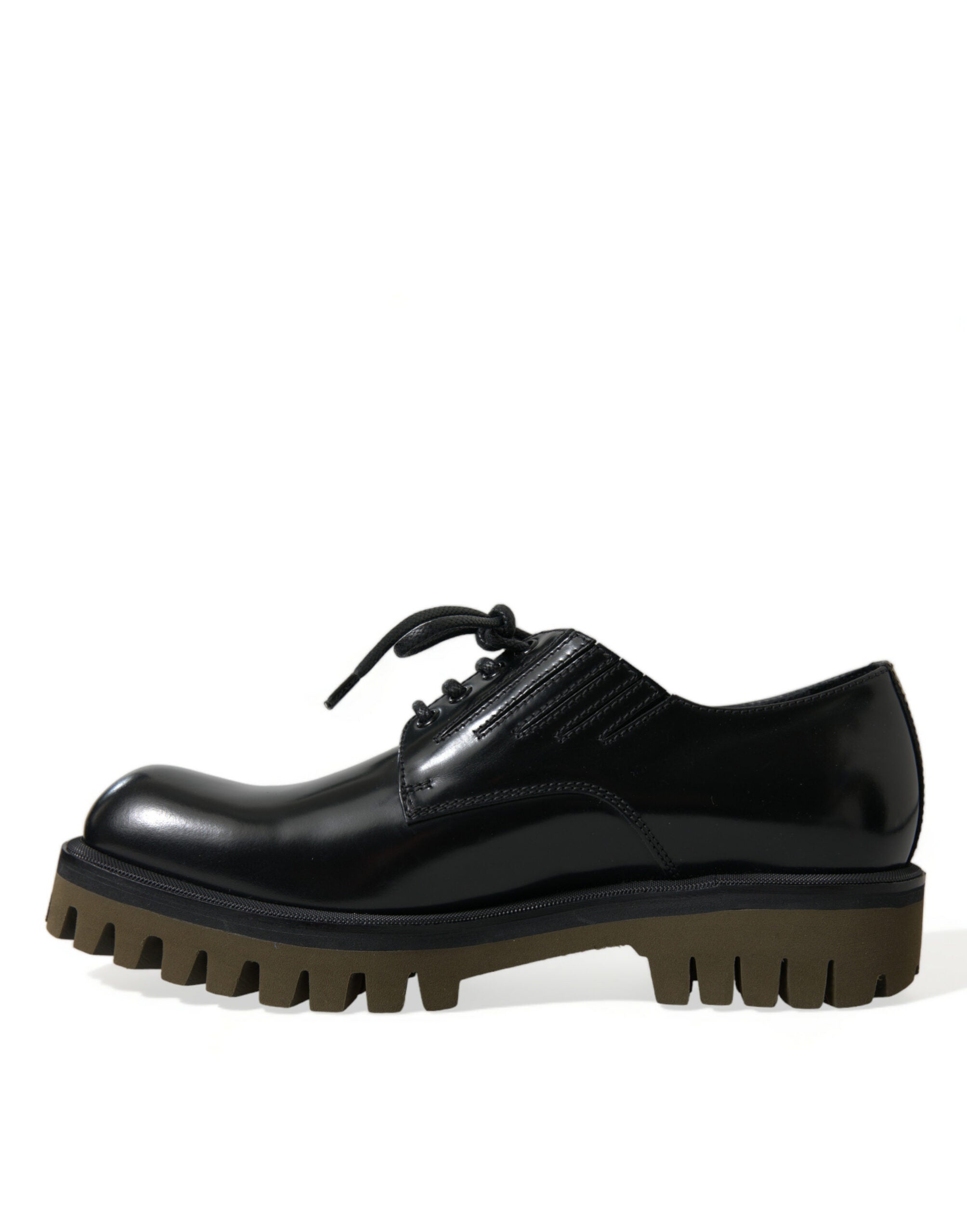 Zwarte leren veterschoenen voor heren