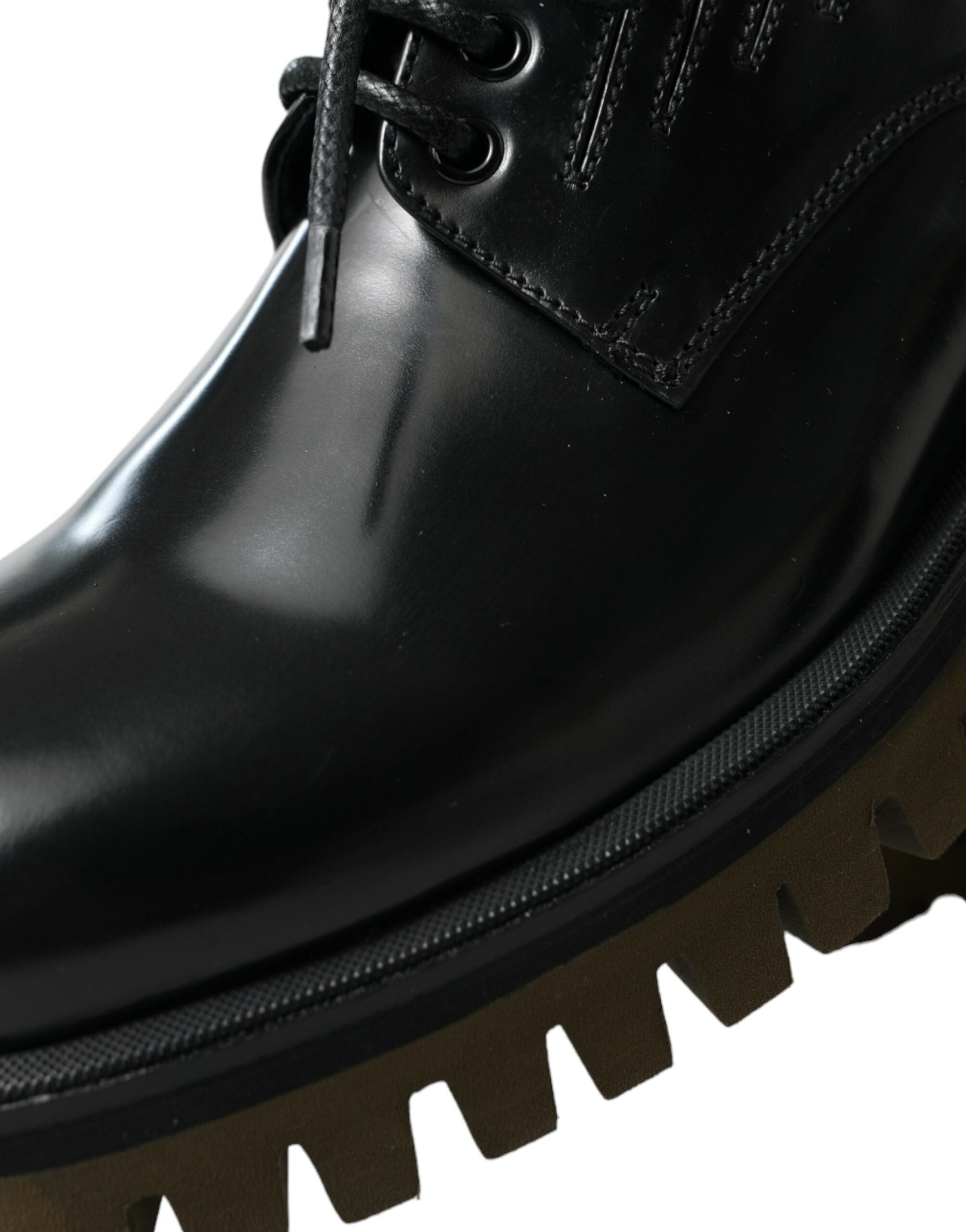 Zwarte leren veterschoenen voor heren